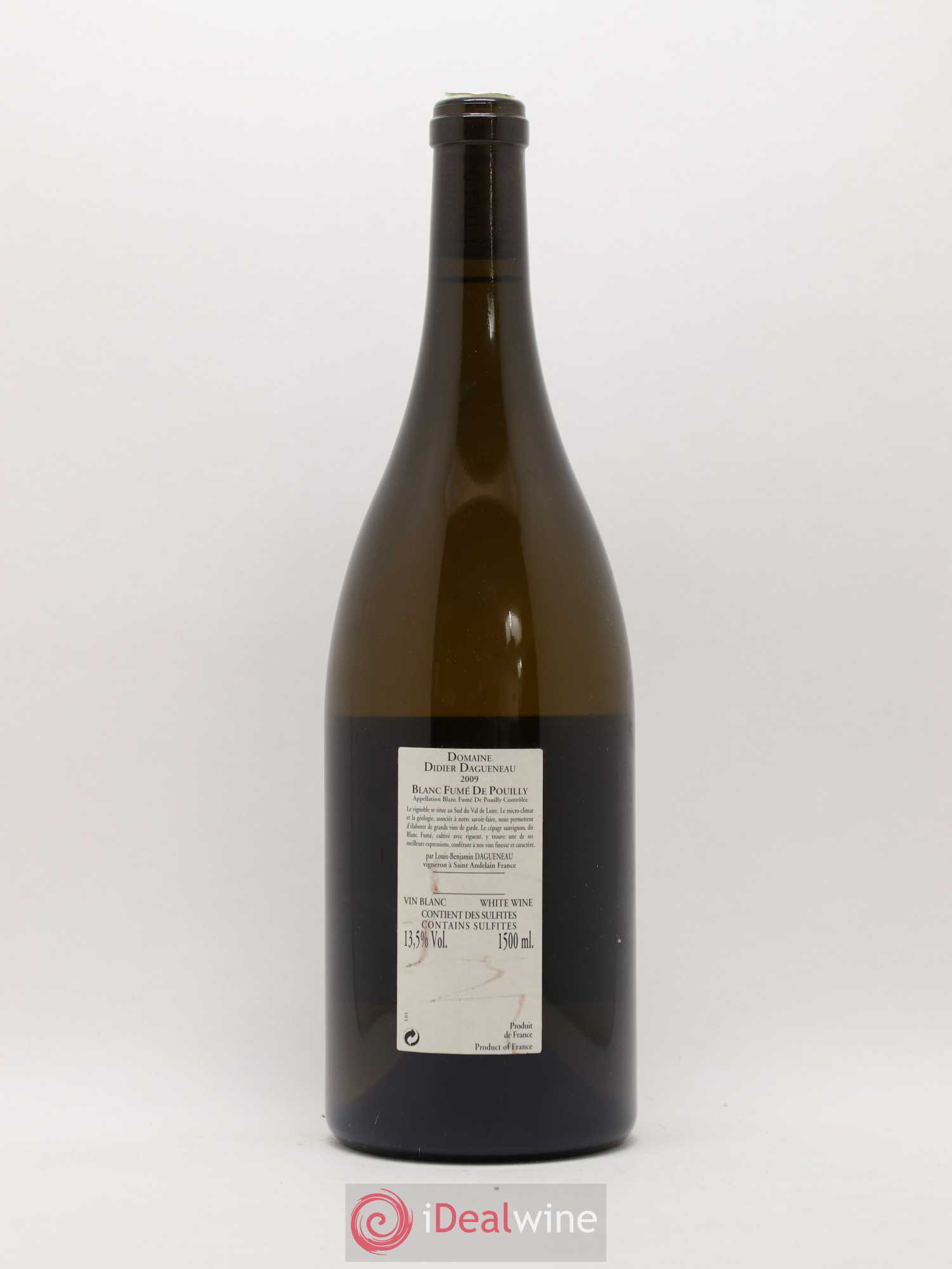 Vin de France (anciennement Pouilly-Fumé) Buisson Renard Dagueneau (Domaine Didier - Louis-Benjamin) 2009 - Lot de 1 magnum - 1