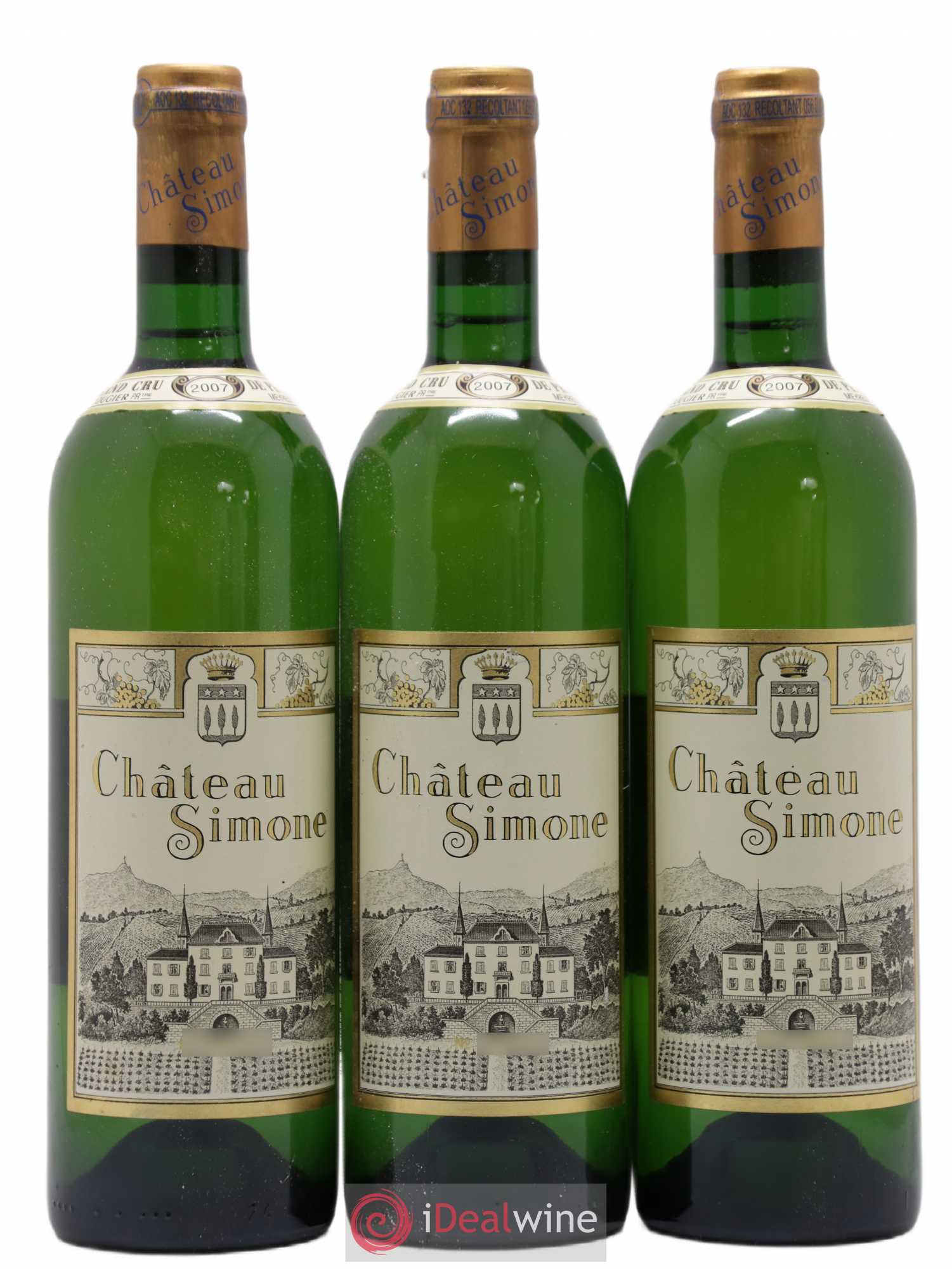 Palette Château Simone Famille Rougier 2007 - Posten von 3 Flaschen - 0