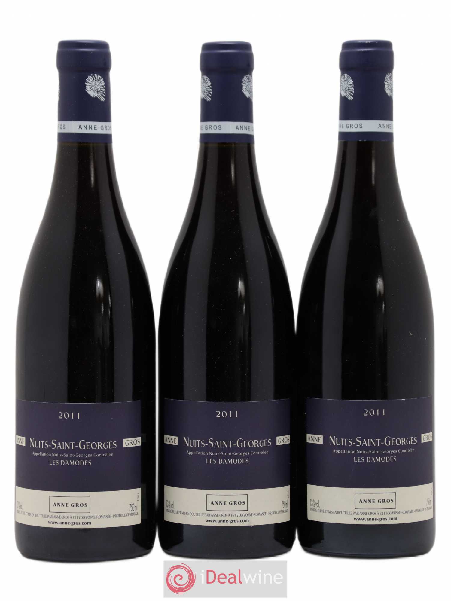Nuits-Saint-Georges Les Damodes Domaine Anne Gros 2011 - Posten von 3 Flaschen - 0