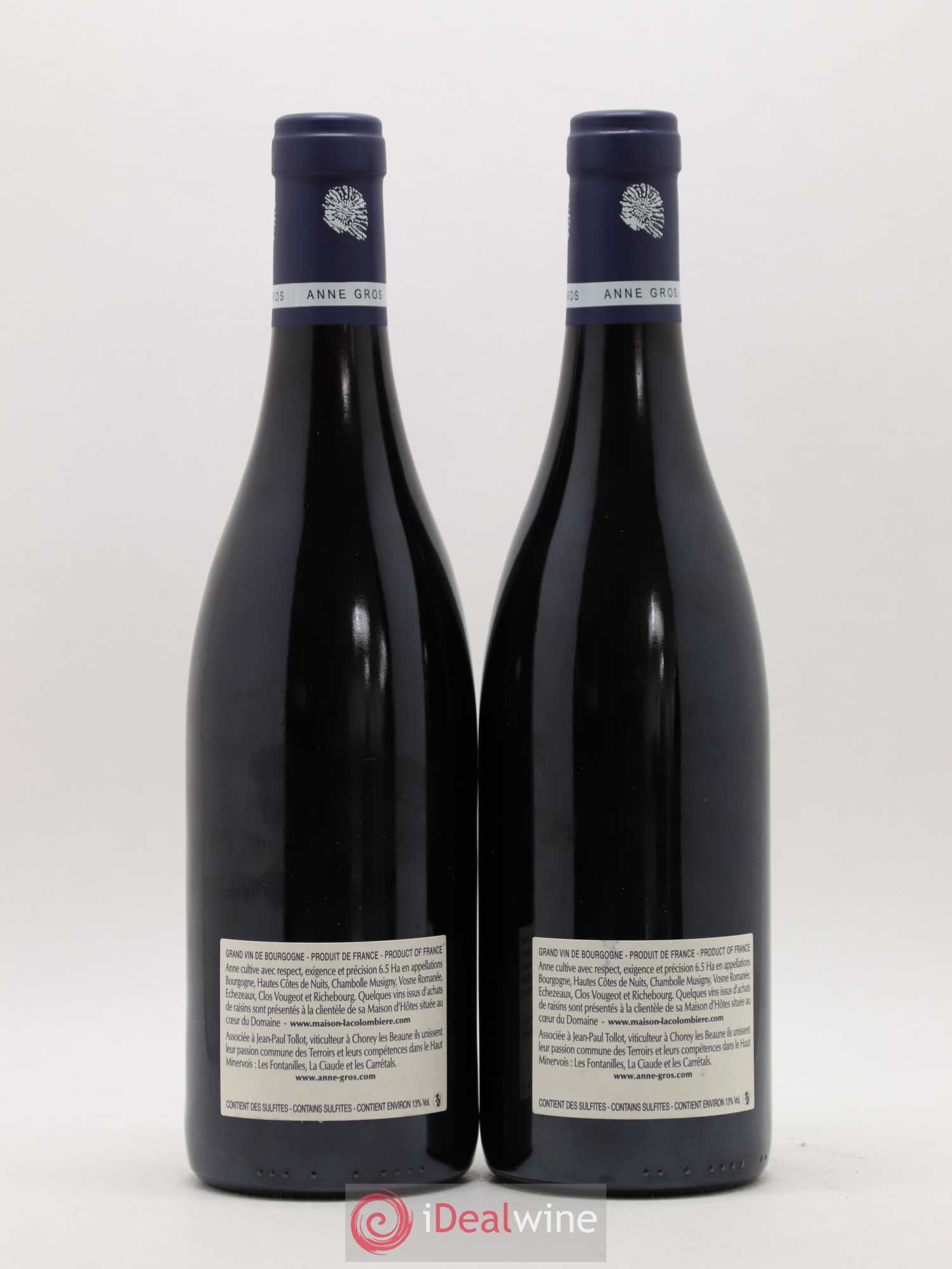 Clos de Vougeot Grand Cru Le Grand Maupertui Anne Gros 2011 - Lot de 2 bouteilles - 1