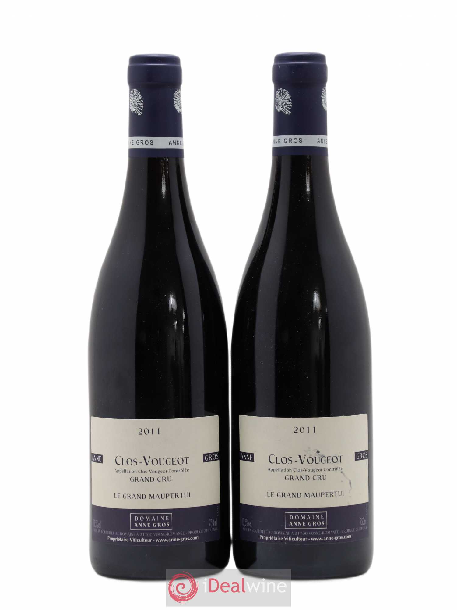Clos de Vougeot Grand Cru Le Grand Maupertui Anne Gros 2011 - Lot de 2 bouteilles - 0