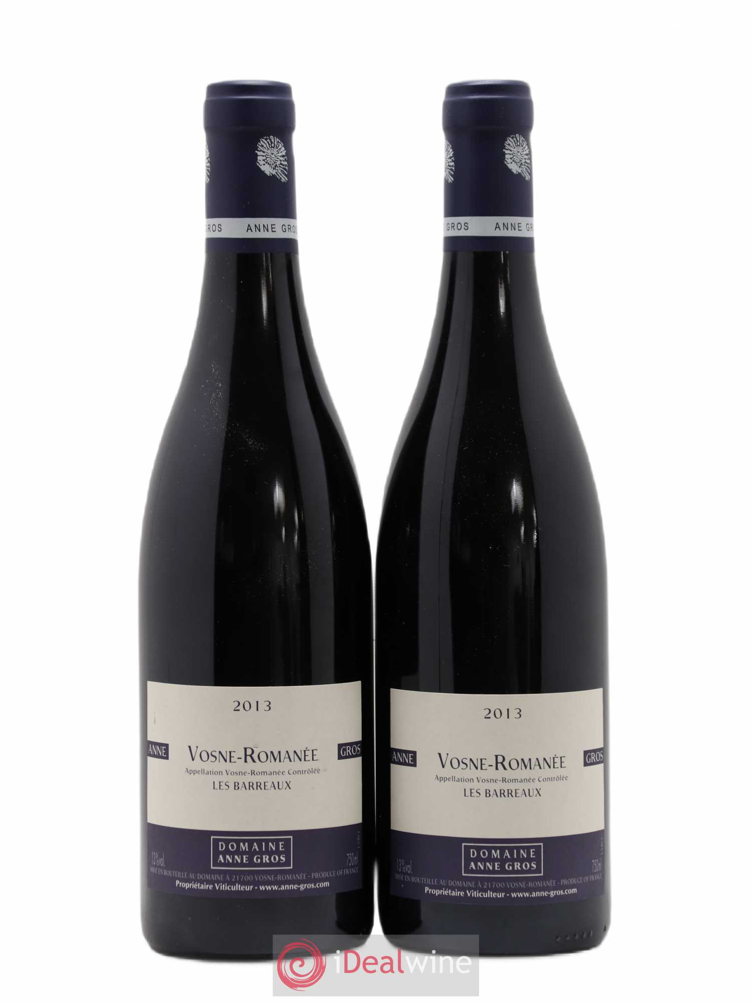 Vosne-Romanée Les Barreaux Anne Gros 2013 - Lot de 2 bouteilles - 0