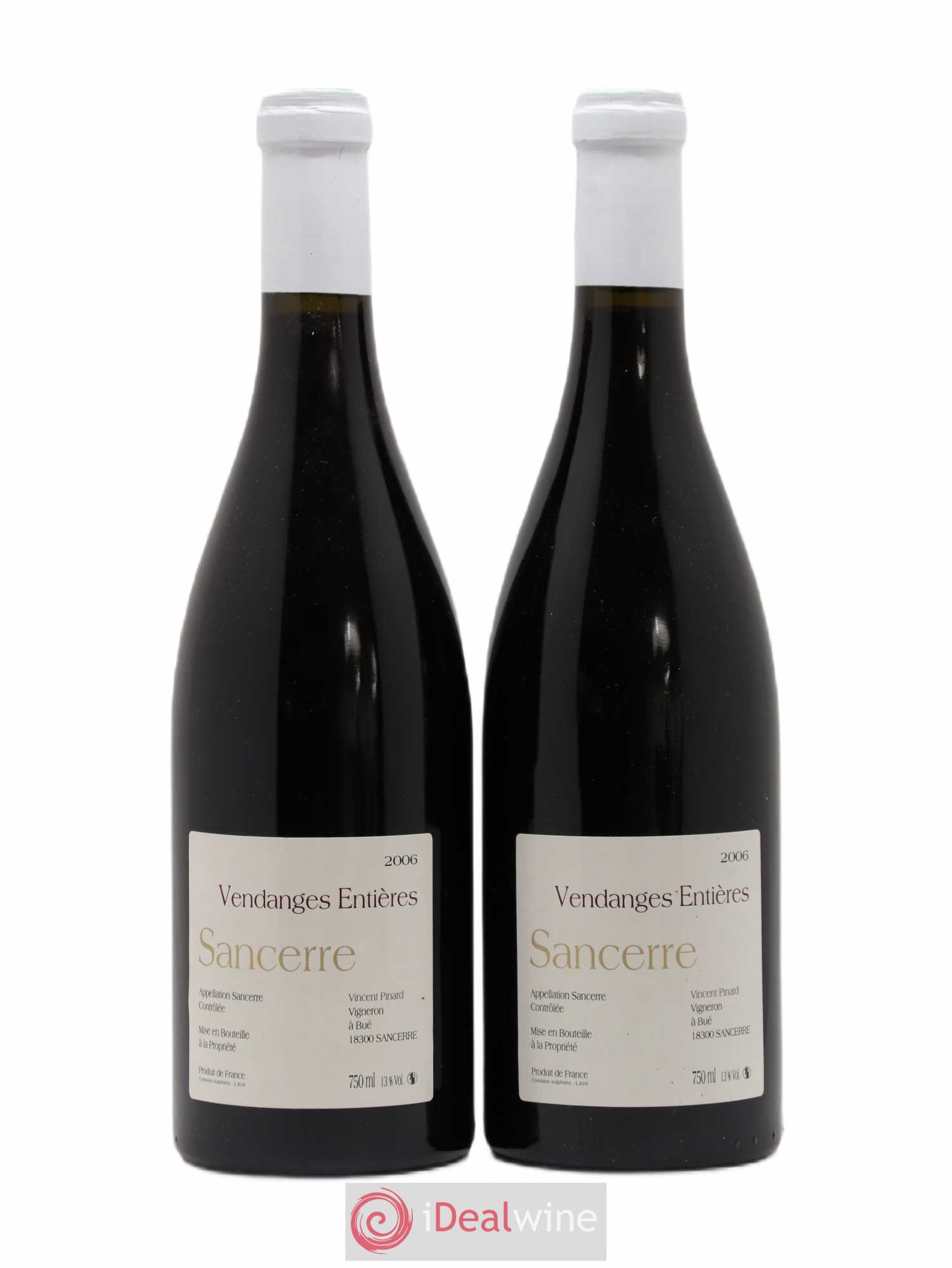 Sancerre Vendanges Entières Vincent Pinard 2006 - Lot de 2 bouteilles - 0