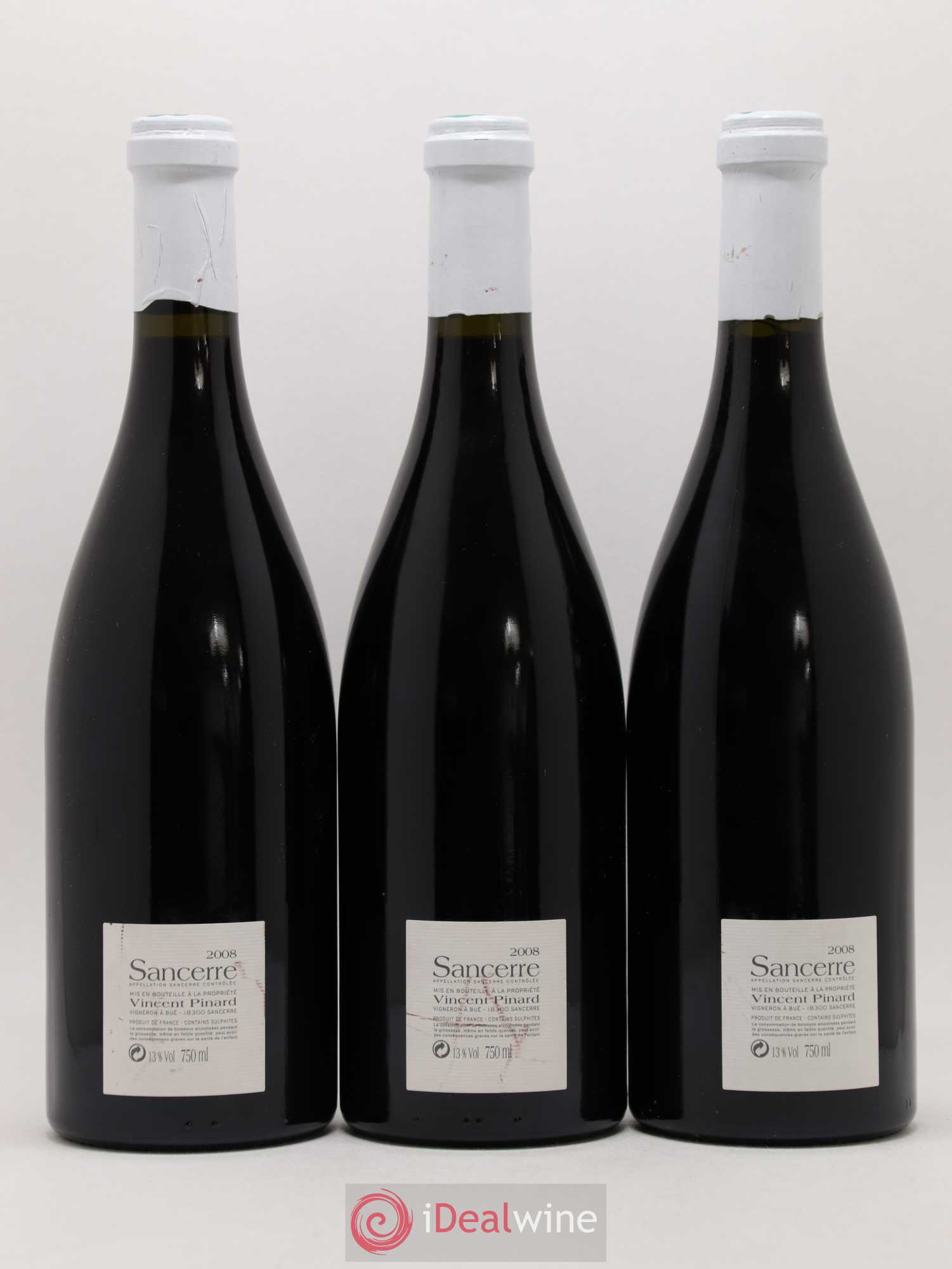 Sancerre Vendanges Entières Vincent Pinard 2008 - Lot de 3 bouteilles - 1
