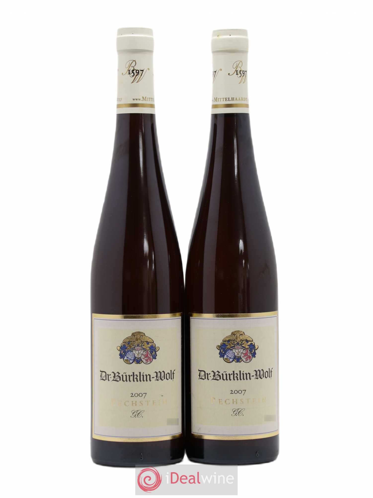 Allemagne Pfalz Riesling Pechstein GG Dr Bürklin-Wolf 2007 - Posten von 2 Flaschen - 0