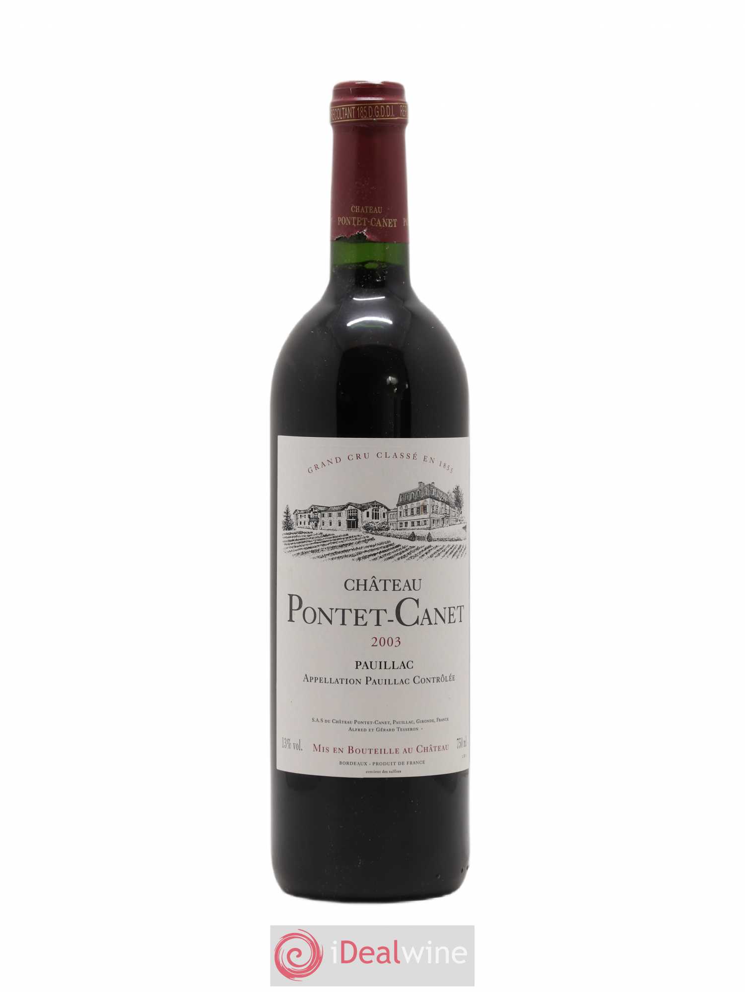 Château Pontet Canet 5ème Grand Cru Classé 2003 - Lot de 1 bouteille - 0