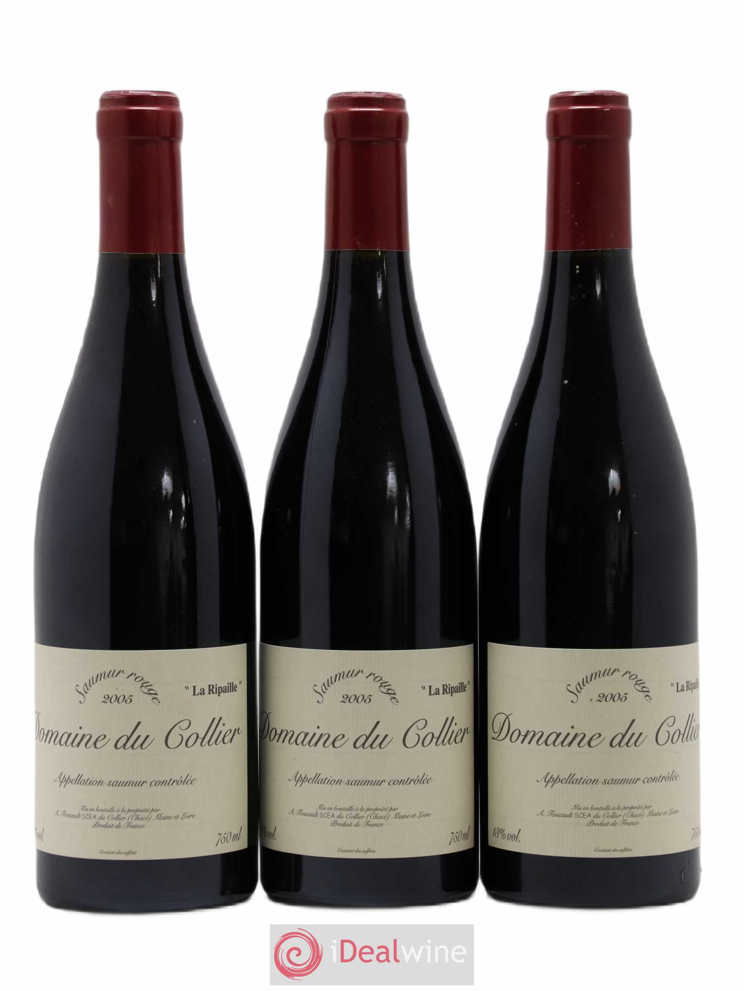 Saumur La Ripaille Domaine du Collier 2005 - Lot de 3 bouteilles - 0