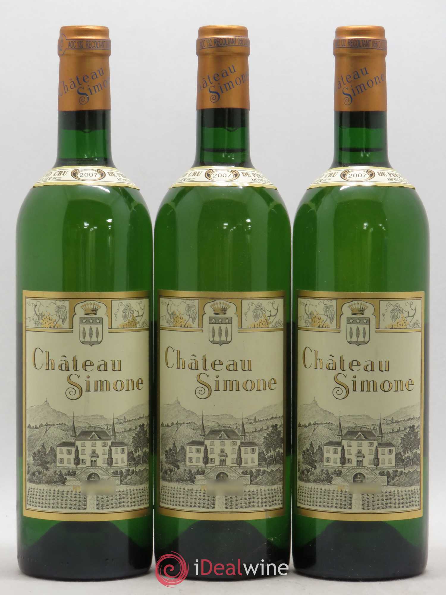 Palette Château Simone Famille Rougier 2007 - Posten von 3 Flaschen - 0