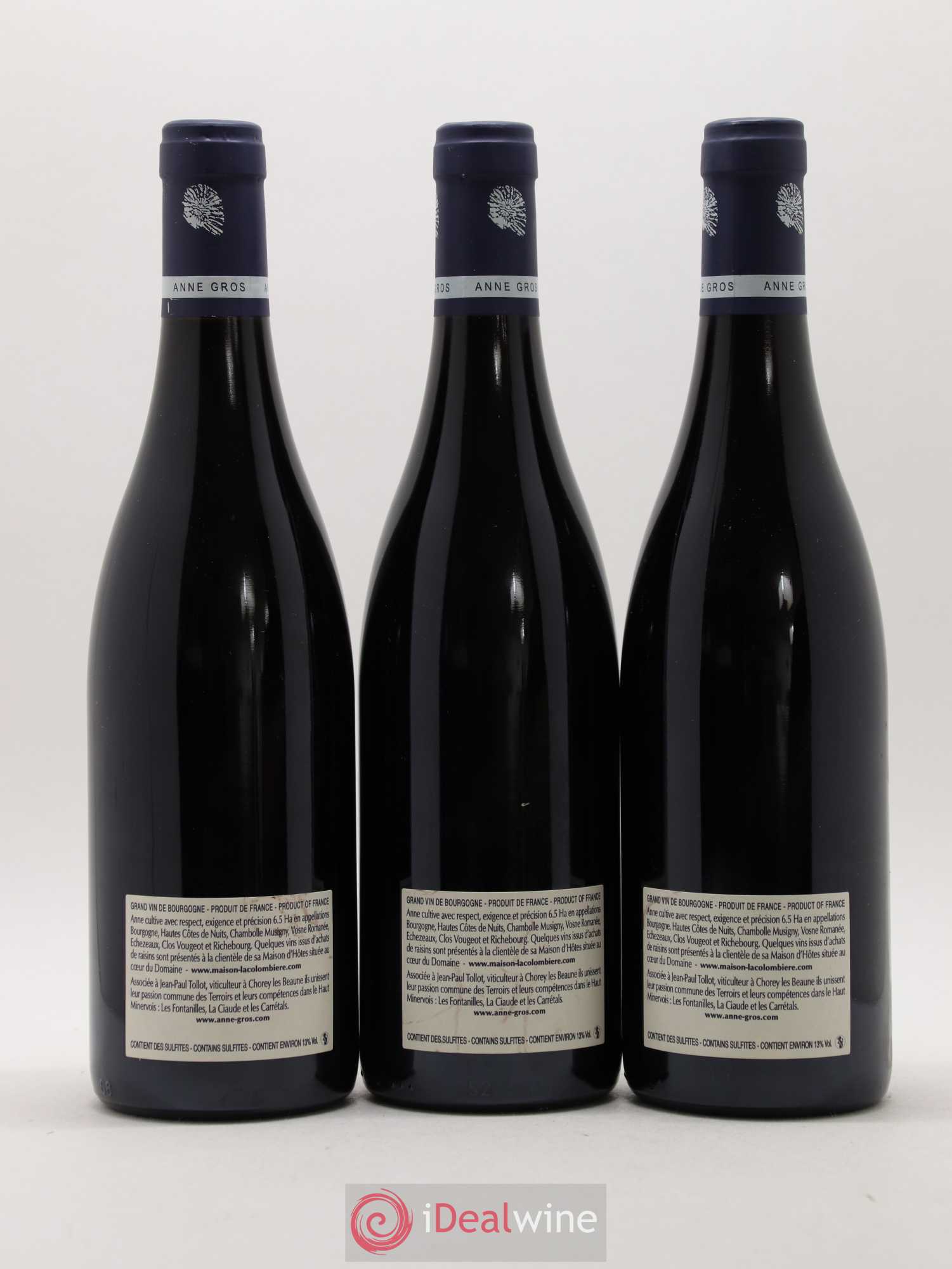 Vosne-Romanée Les Barreaux Anne Gros 2010 - Lot de 3 bouteilles - 1