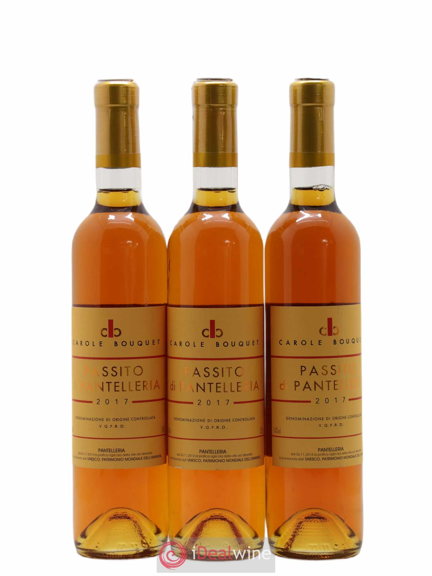 Passito di Pantelleria DOC Carole Bouquet 50cl 2017 - Lot de 3 bouteilles - 0