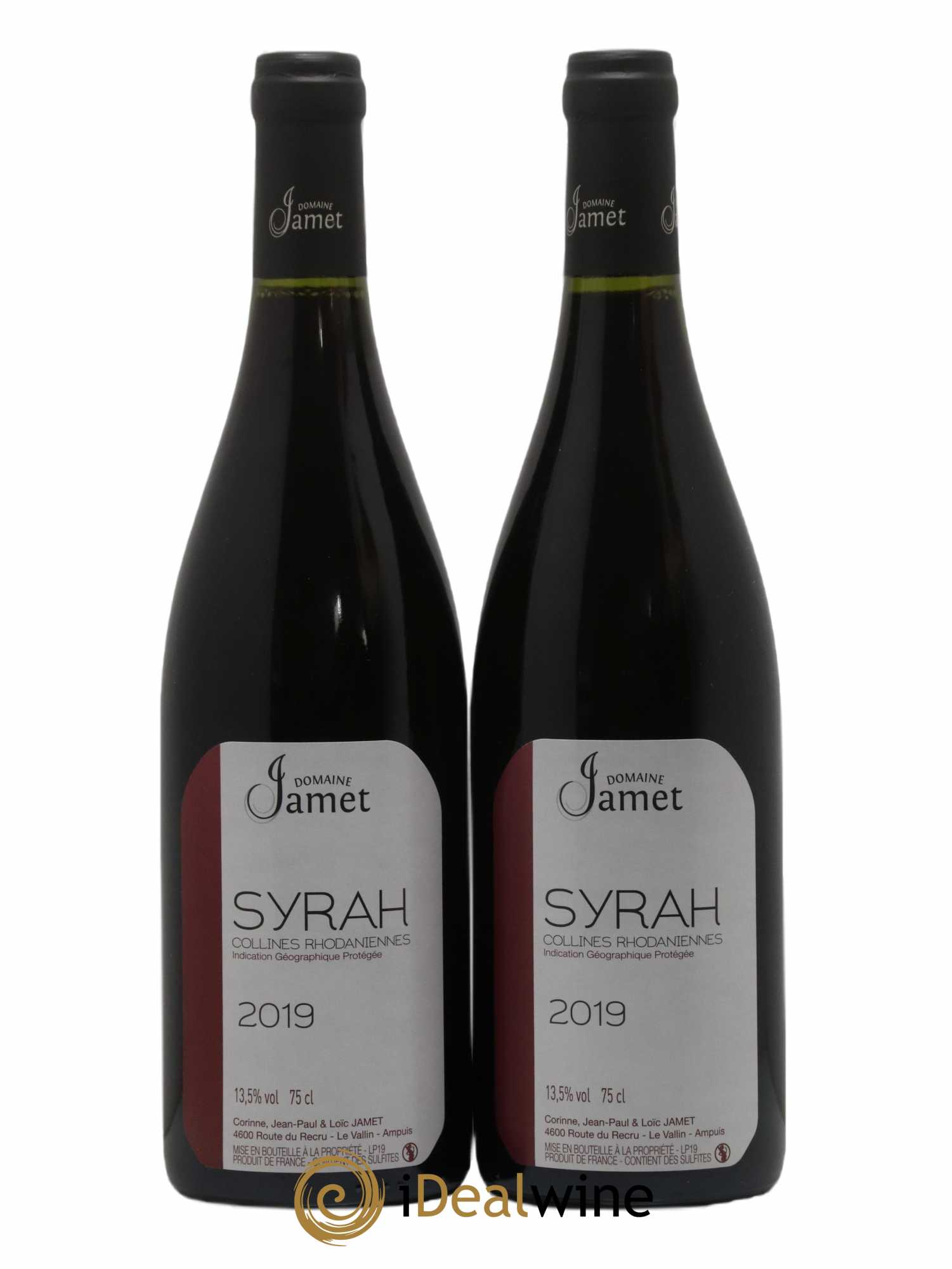 Collines Rhodaniennes Syrah Jamet (Domaine) 2019 - Lot of 2 bottles - 0
