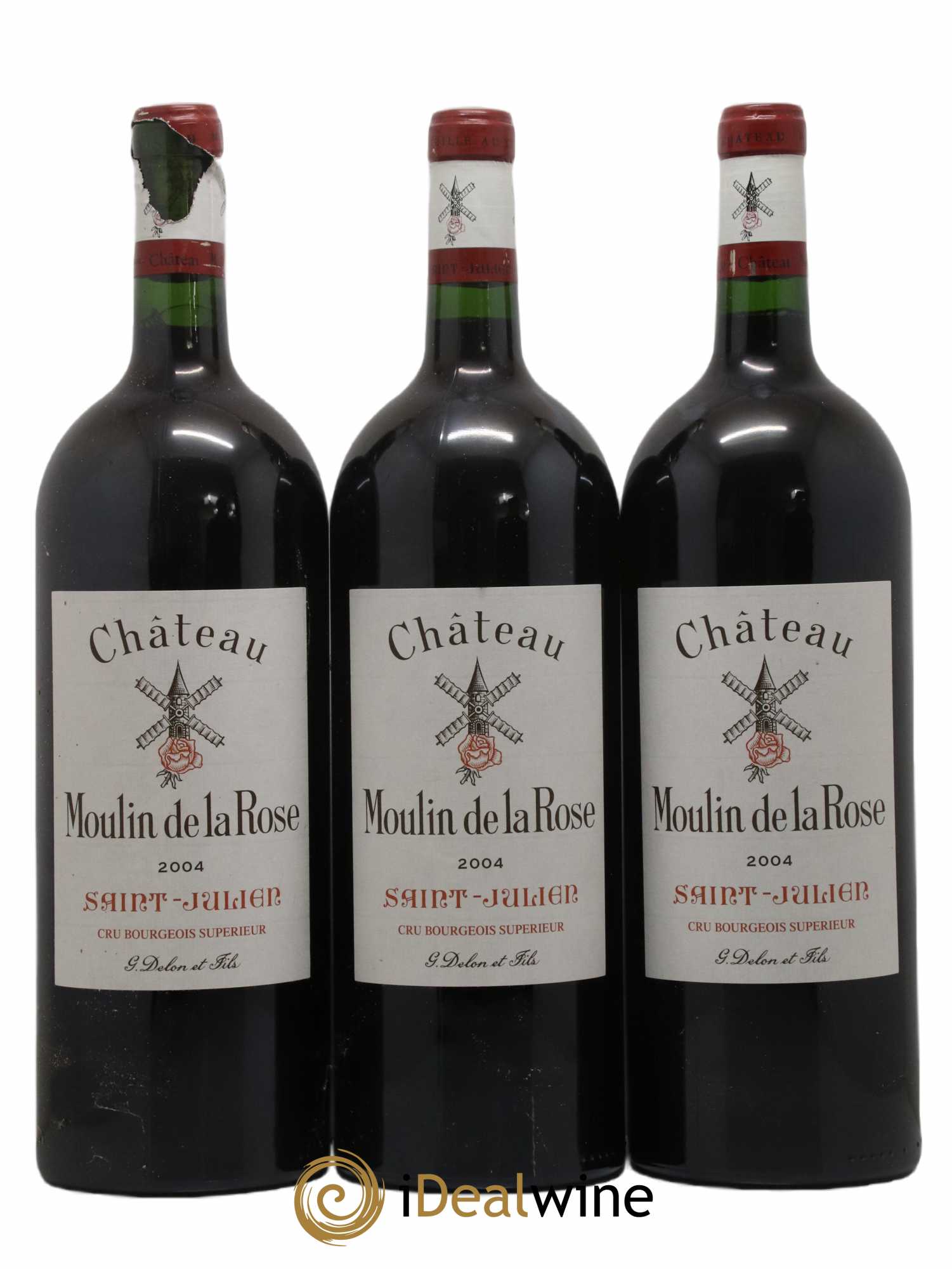 Château Moulin de la Rose Cru Bourgeois (no reserve) 2004 - Lot of 3 magnums - 0