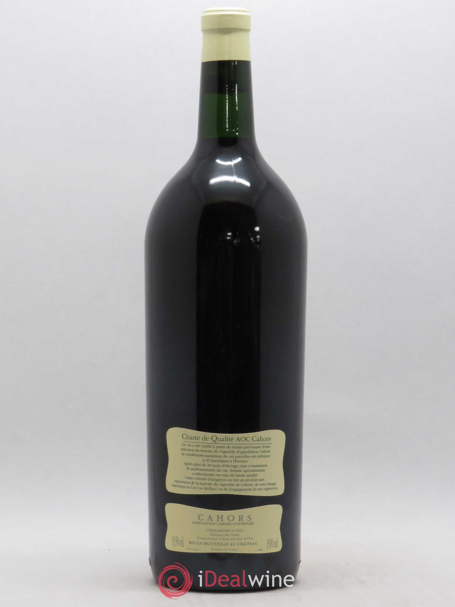 Cahors Château du Cèdre Cuvée Le Cèdre Pascal et Jean-Marc Verhaeghe 2006 - Lot de 1 magnum - 1