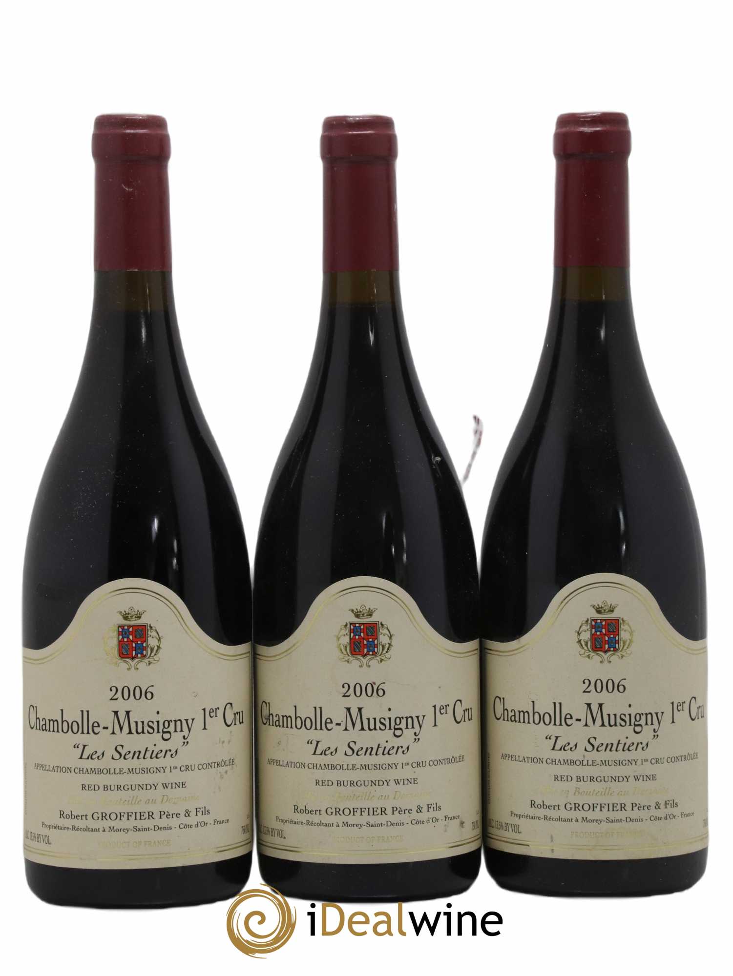 Chambolle-Musigny 1er Cru Les Sentiers Robert Groffier Père & Fils (Domaine) 2006 - Lot de 3 bouteilles - 0