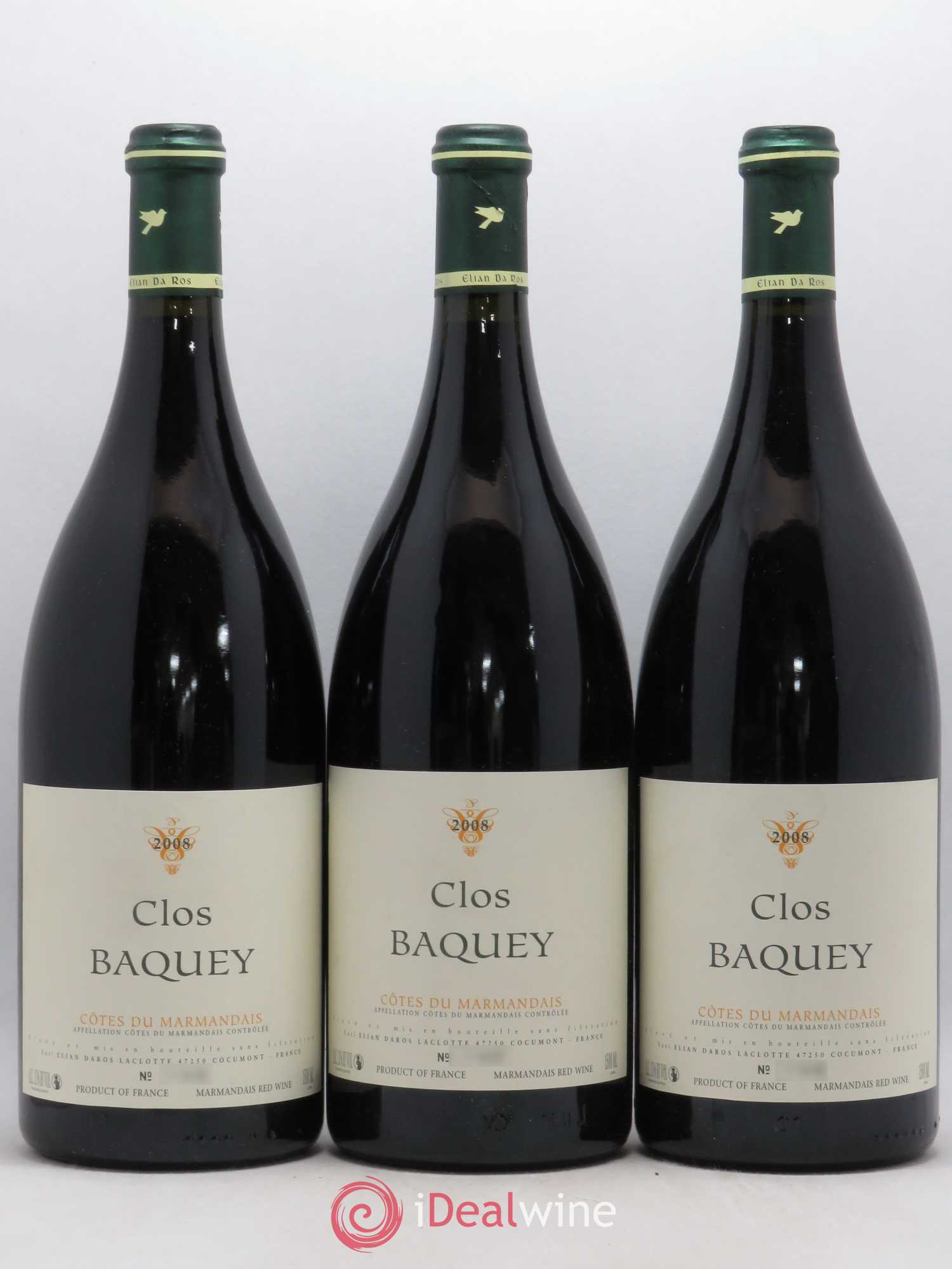 Côtes du Marmandais Clos Baquey 2008 - Posten von 3 Magnum - 0