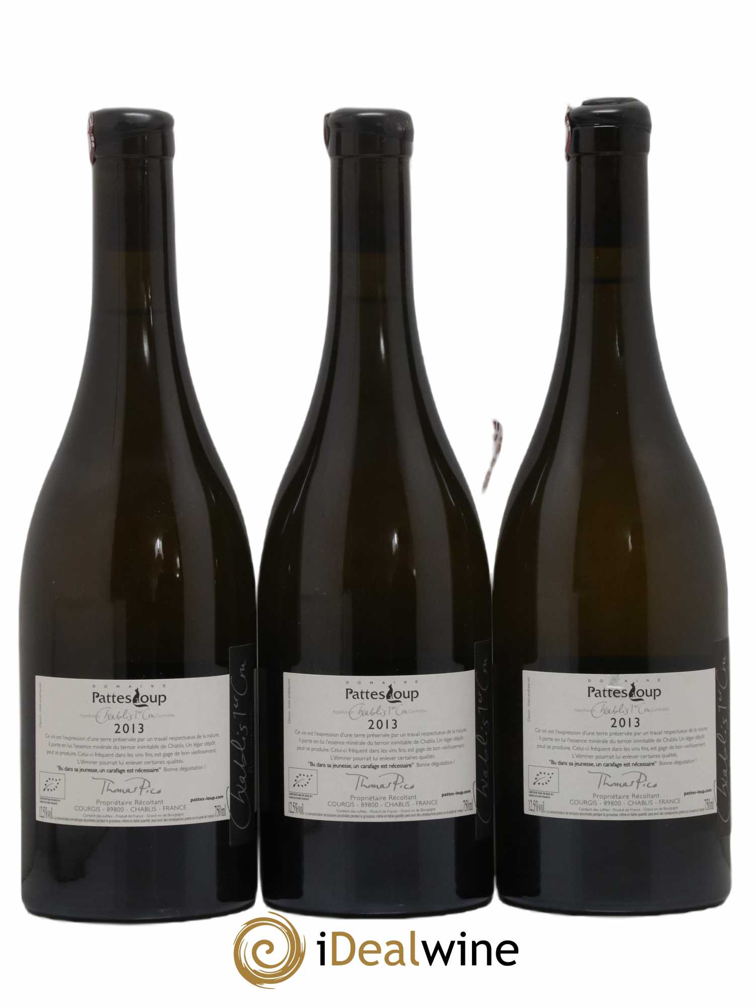 Chablis 1er Cru Beauregard Pattes Loup (Domaine) 2013 - Posten von 3 Flaschen - 1