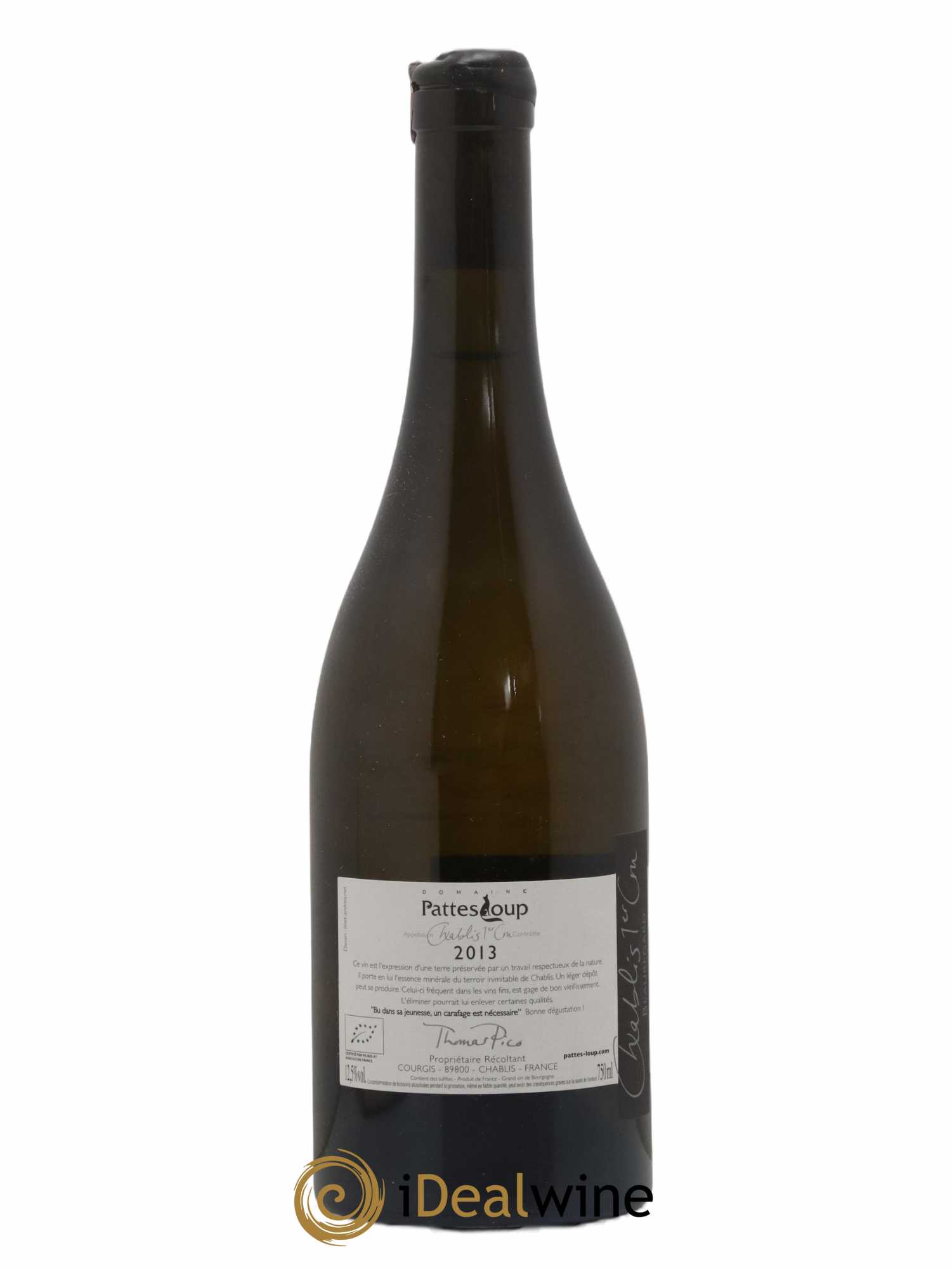 Chablis 1er Cru Beauregard Pattes Loup (Domaine) 2013 - Lot de 1 bouteille - 1