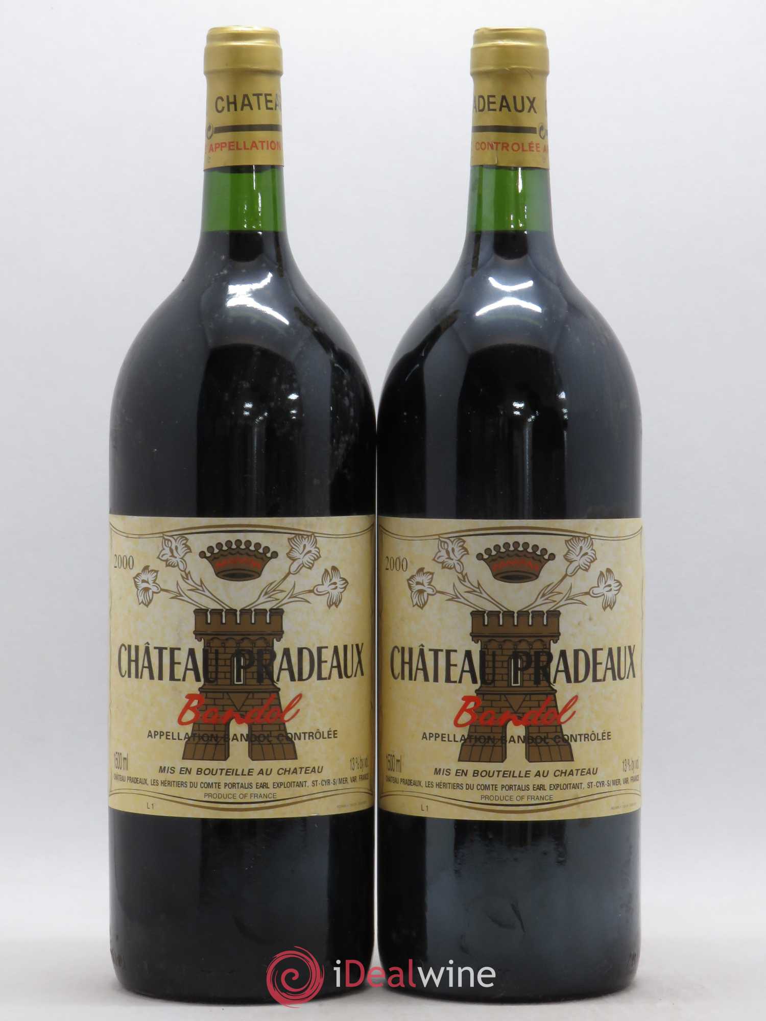 Bandol Château Pradeaux Famille Portalis 2000 - Lot de 2 magnums - 0