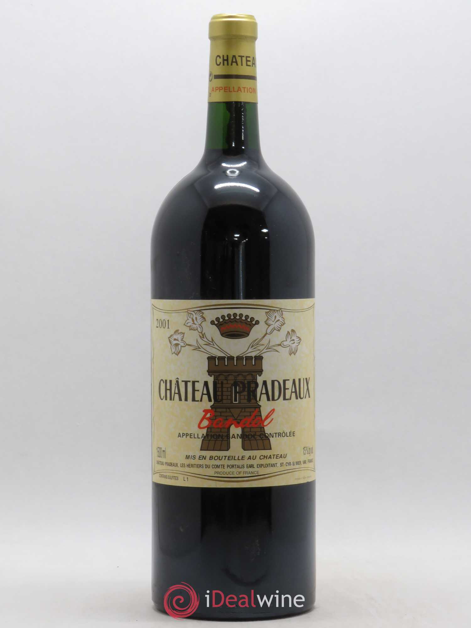 Bandol Château Pradeaux Famille Portalis 2001 - Lot de 1 magnum - 0