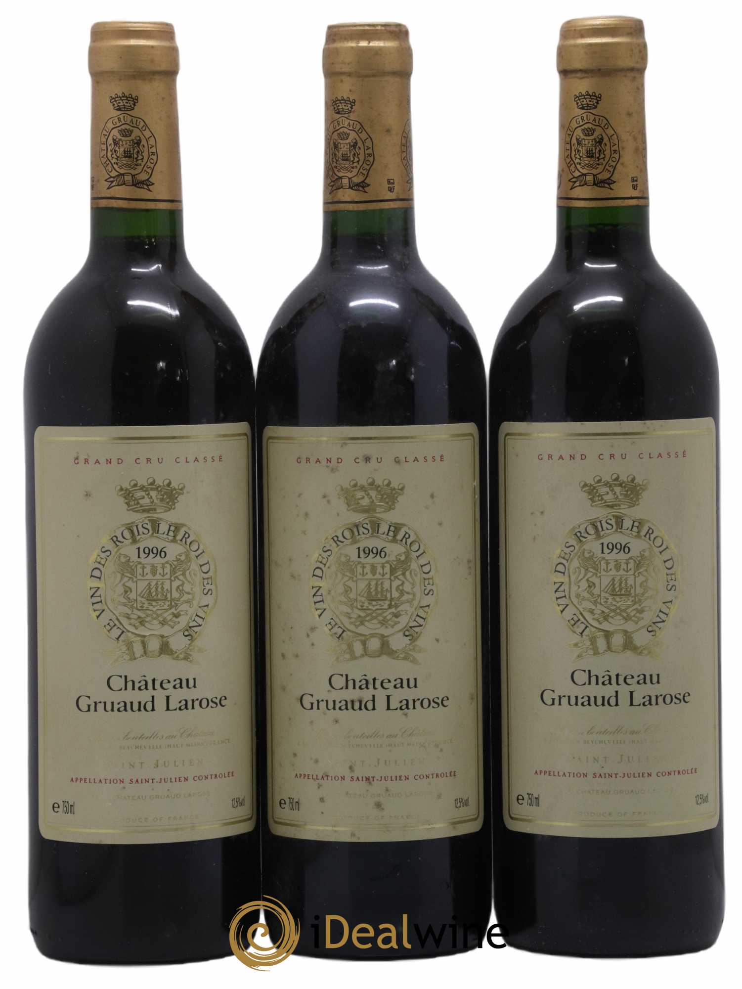 Château Gruaud Larose 2ème Grand Cru Classé 1996 - Lot de 3 bouteilles - 0