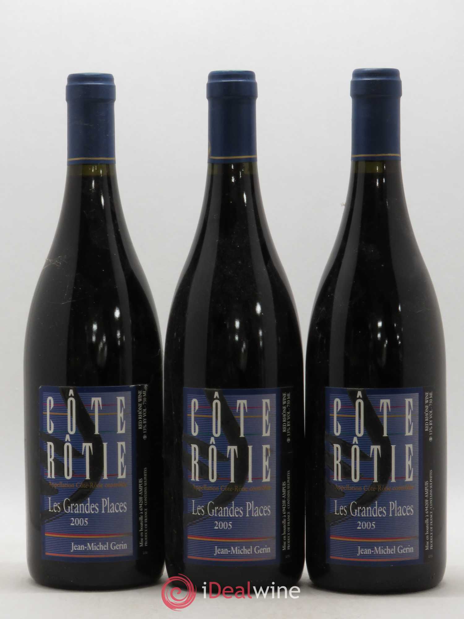 Côte-Rôtie Les Grandes Places Jean-Michel Gerin 2005 - Lot de 3 bouteilles - 0
