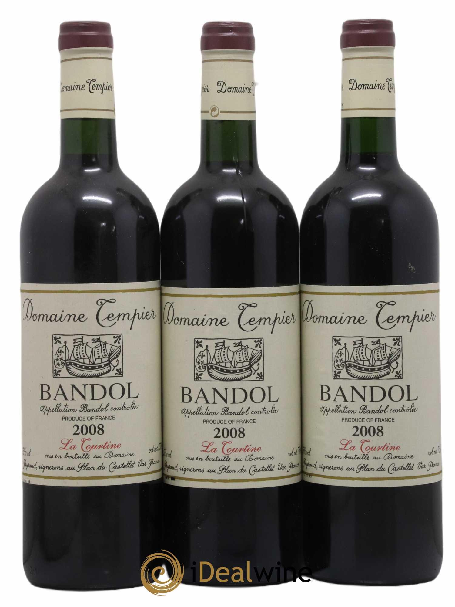 Bandol Domaine Tempier La Tourtine Famille Peyraud 2008 - Lot de 3 bouteilles - 0