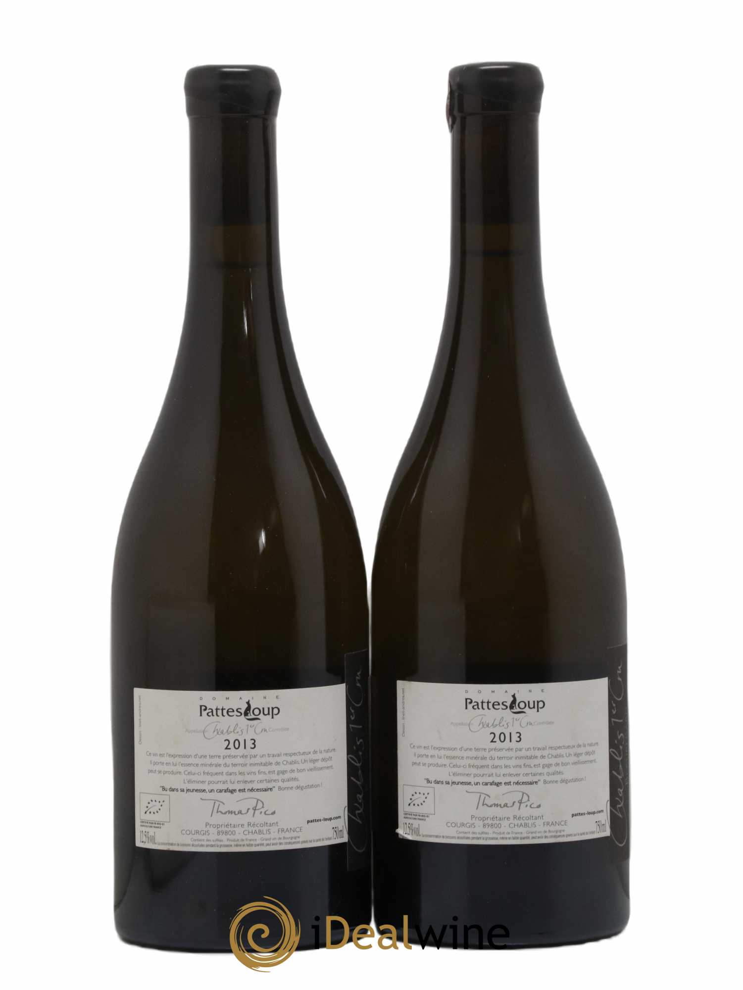 Chablis 1er Cru Beauregard Pattes Loup (Domaine) 2013 - Lot de 2 bouteilles - 1
