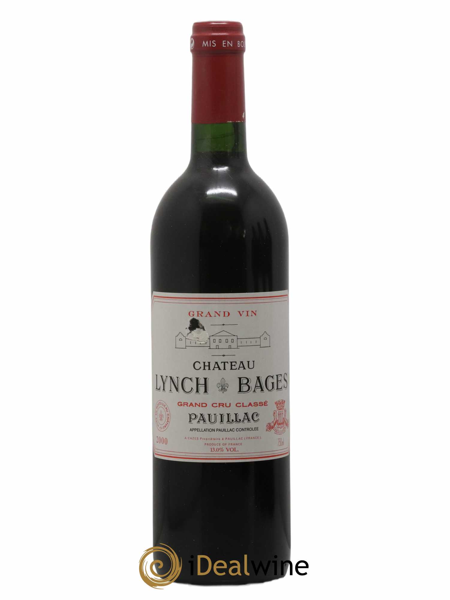 Château Lynch Bages 5ème Grand Cru Classé 2000 - Lot de 1 bouteille - 0