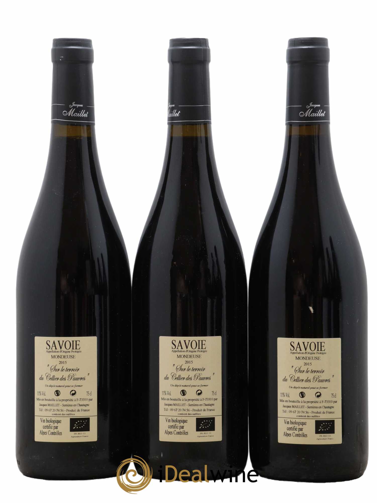 Vin de Savoie Chautagne Chautagne Mondeuse Jacques Maillet 2015 - Posten von 3 Flaschen - 1