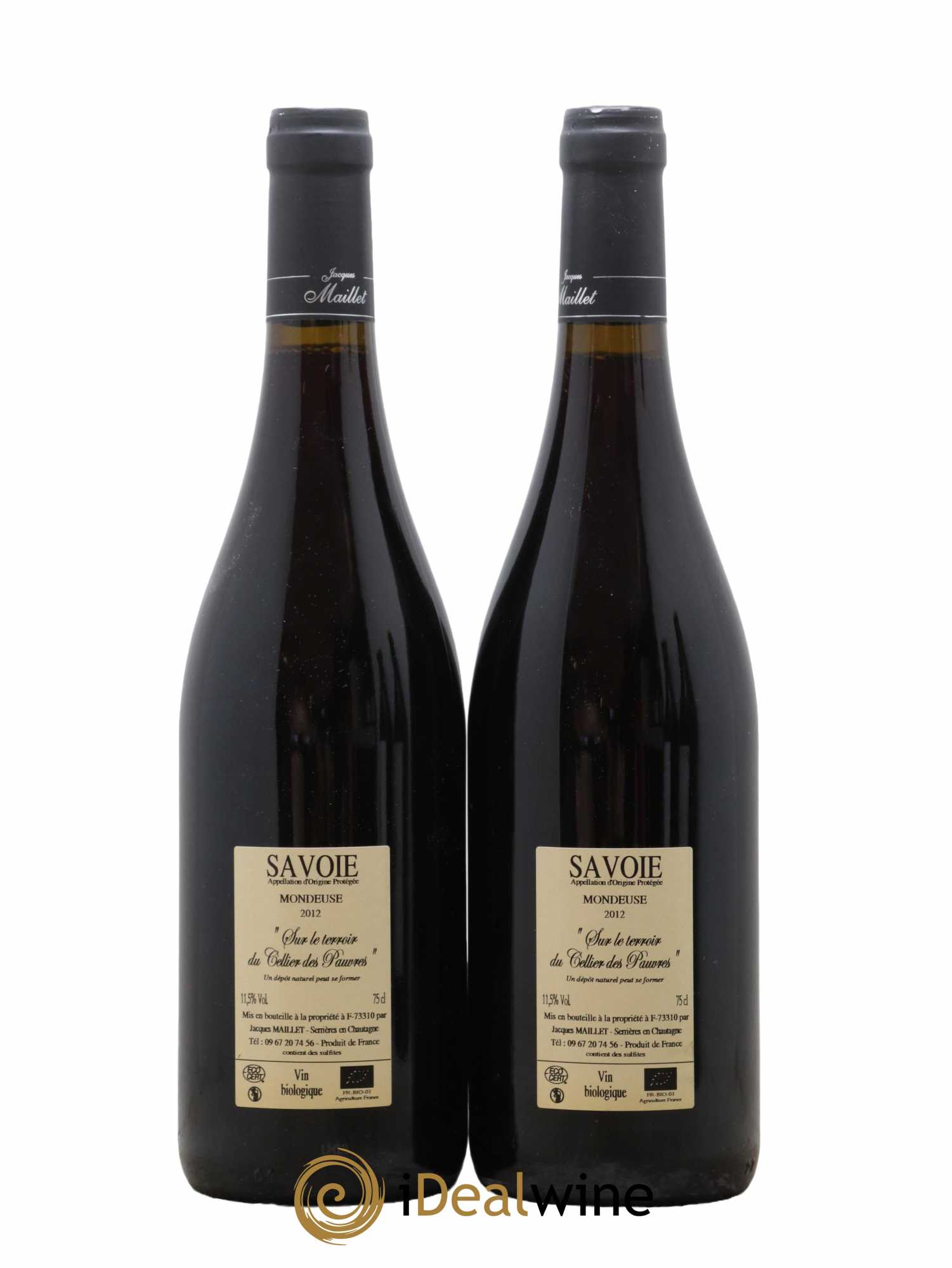 Vin de Savoie Chautagne Chautagne Mondeuse Jacques Maillet 2012 - Posten von 2 Flaschen - 1
