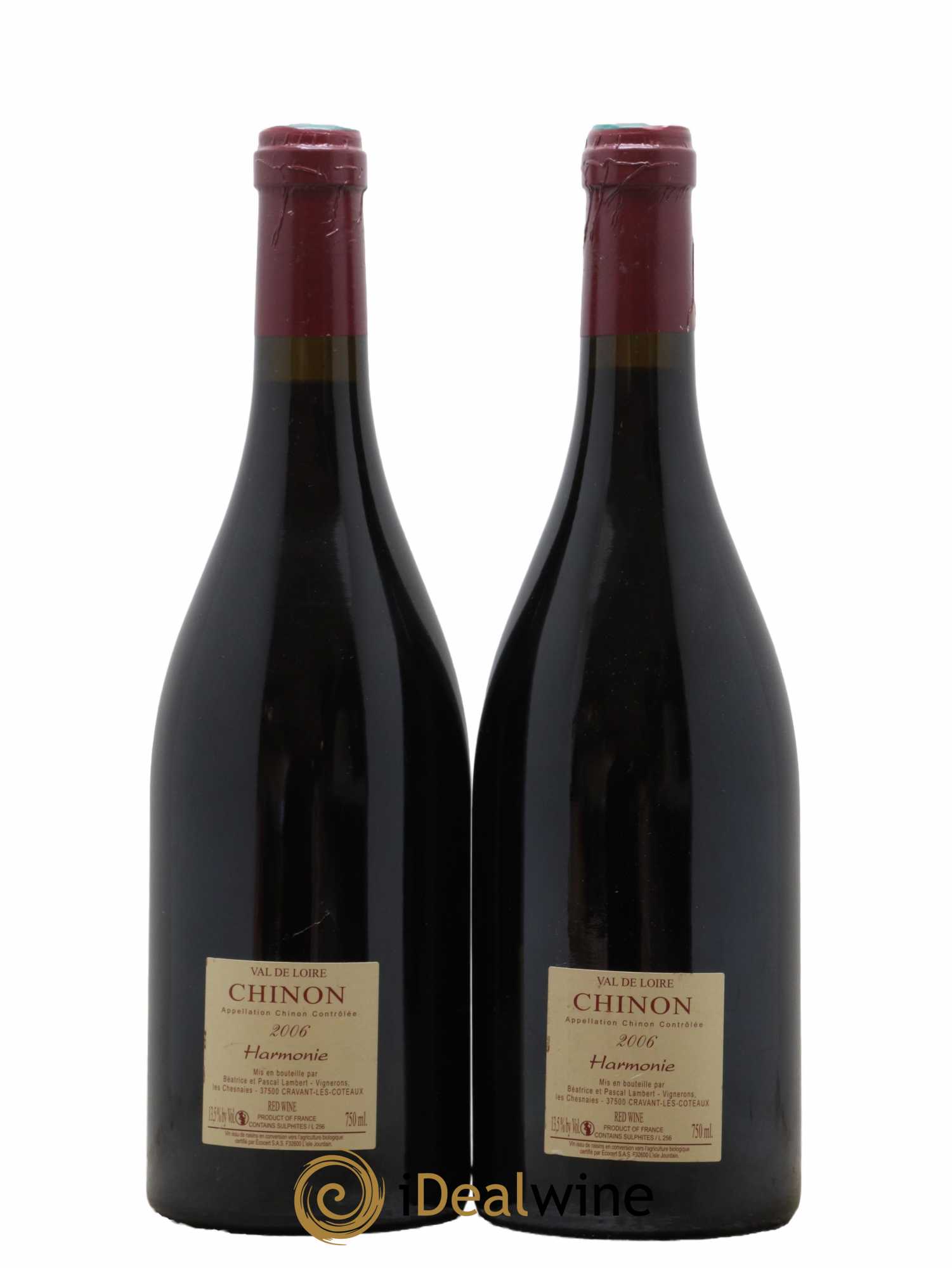 Chinon Harmonie Domaine Pascal Lambert 2006 - Lot de 2 bouteilles - 1