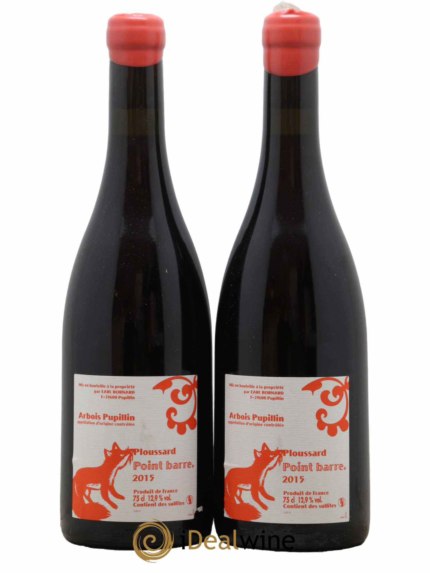 Arbois-Pupillin Ploussard Point Barre Bornard 2015 - Lot de 2 bouteilles - 0