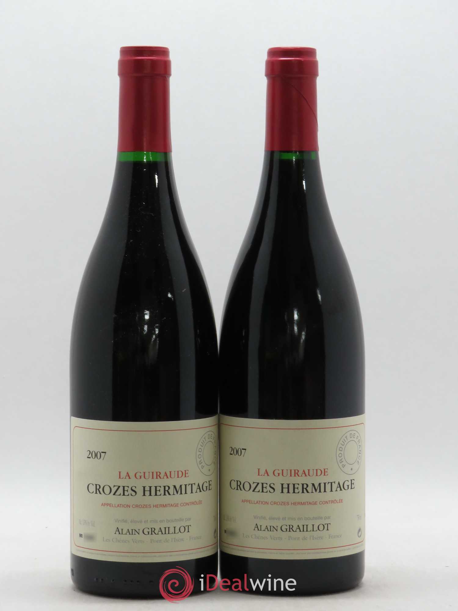 Crozes-Hermitage La Guiraude Domaine Graillot 2007 - Lot de 2 bouteilles - 0