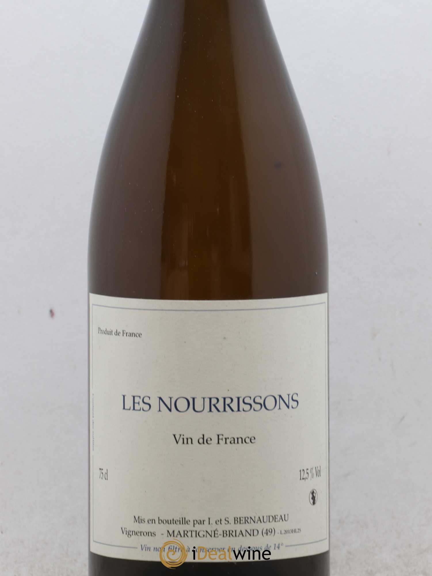 Vin de France Les Nourrissons Stéphane Bernaudeau 2013 - Lot de 1 bouteille - 1