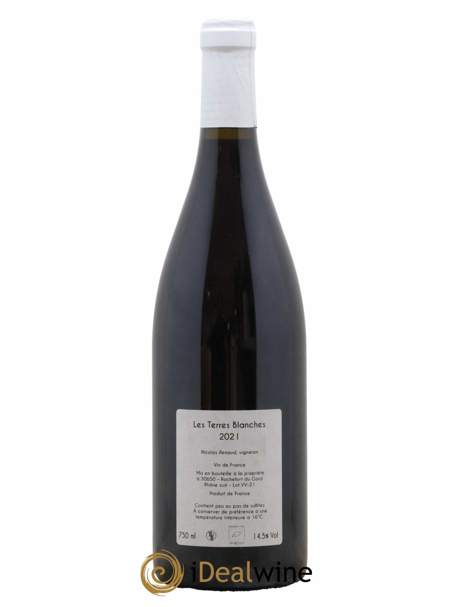Vin de France Les Terres Blanches Vieilles vignes Clos des Grillons 2021 - Lot de 1 bouteille - 1