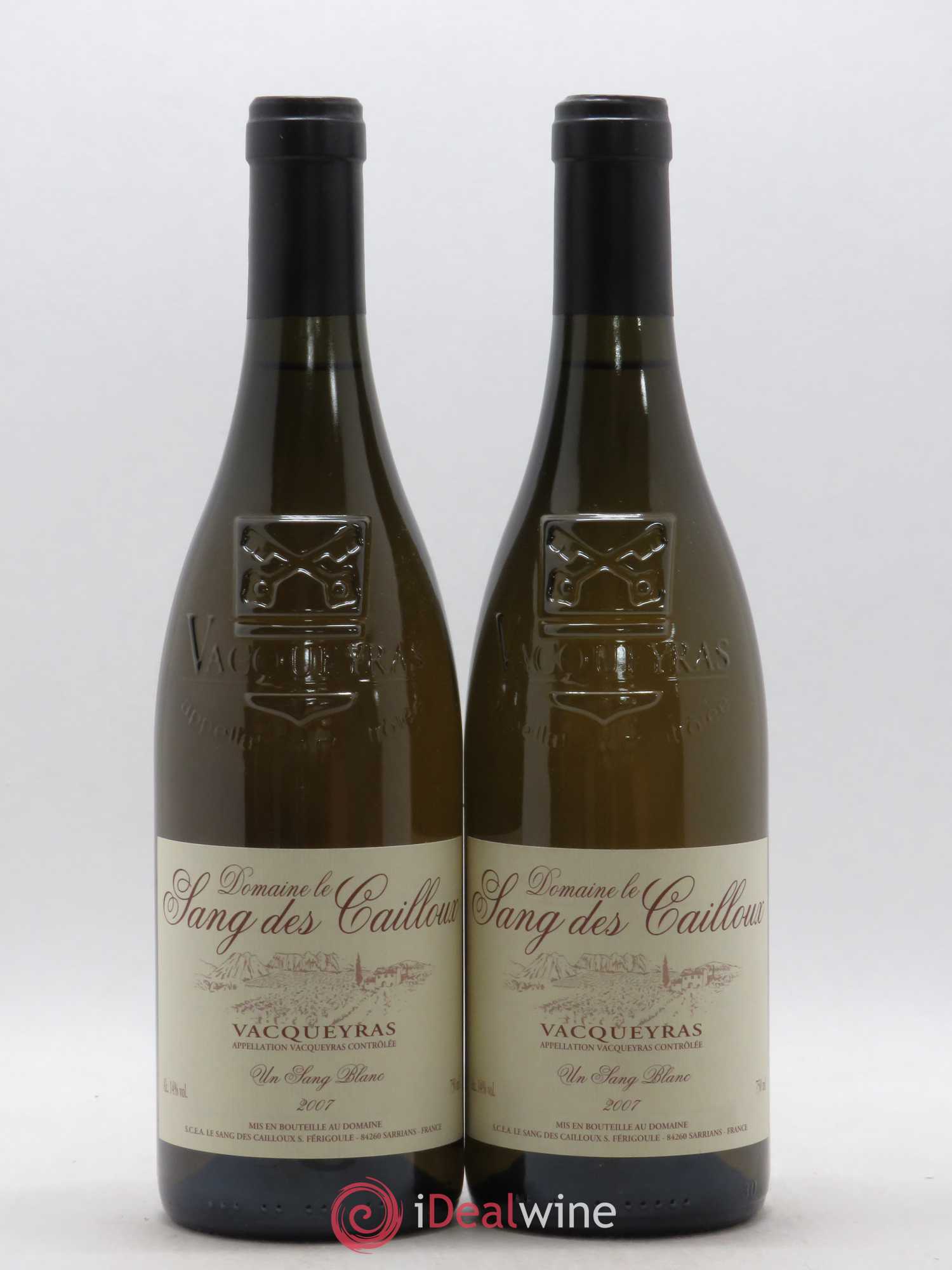 Vacqueyras Un Sang Blanc Le Sang des Cailloux 2007 - Lotto di 2 bottiglie - 0