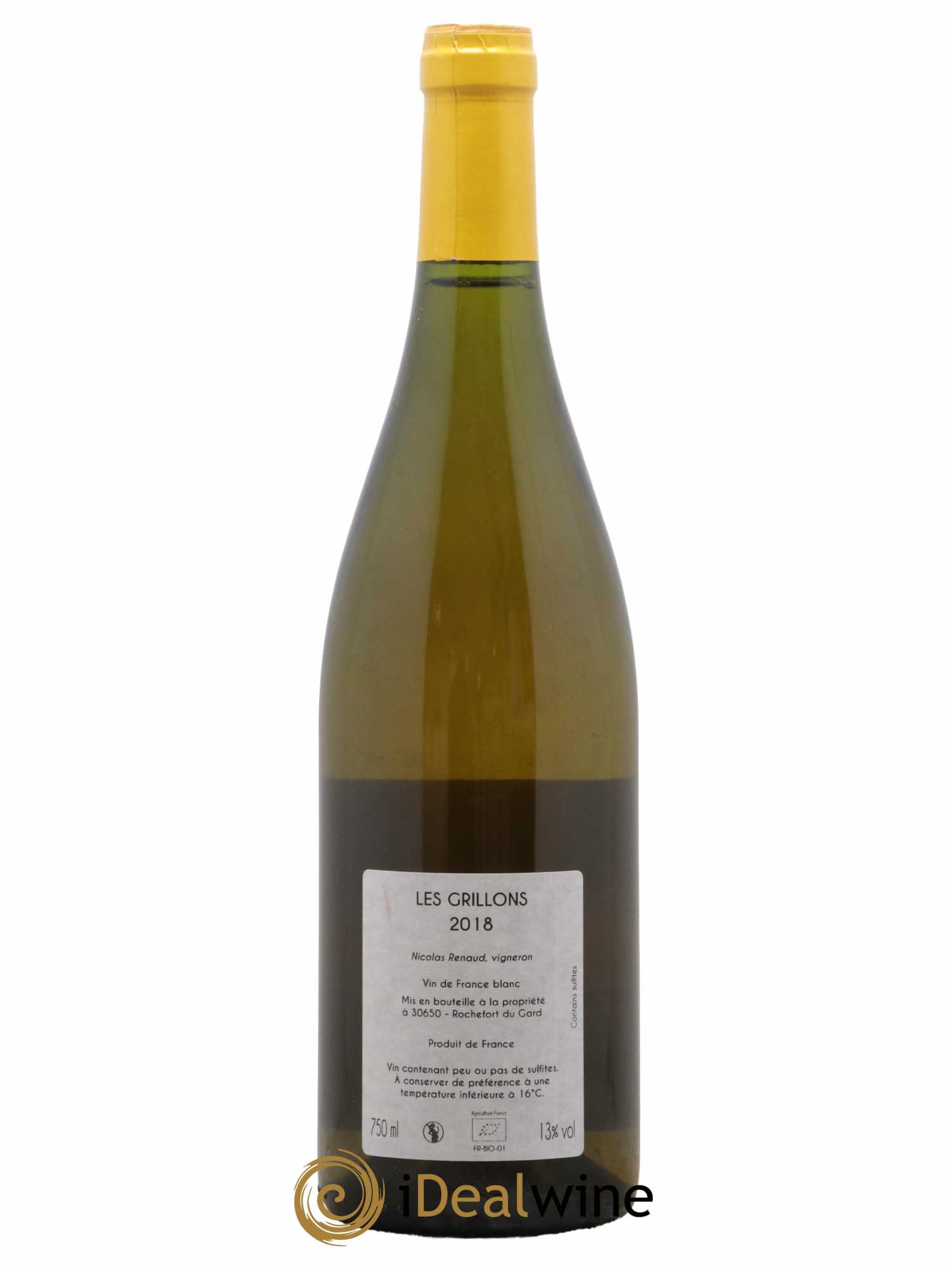Vin de France Les Grillons 2018 - Lot de 1 bouteille - 1