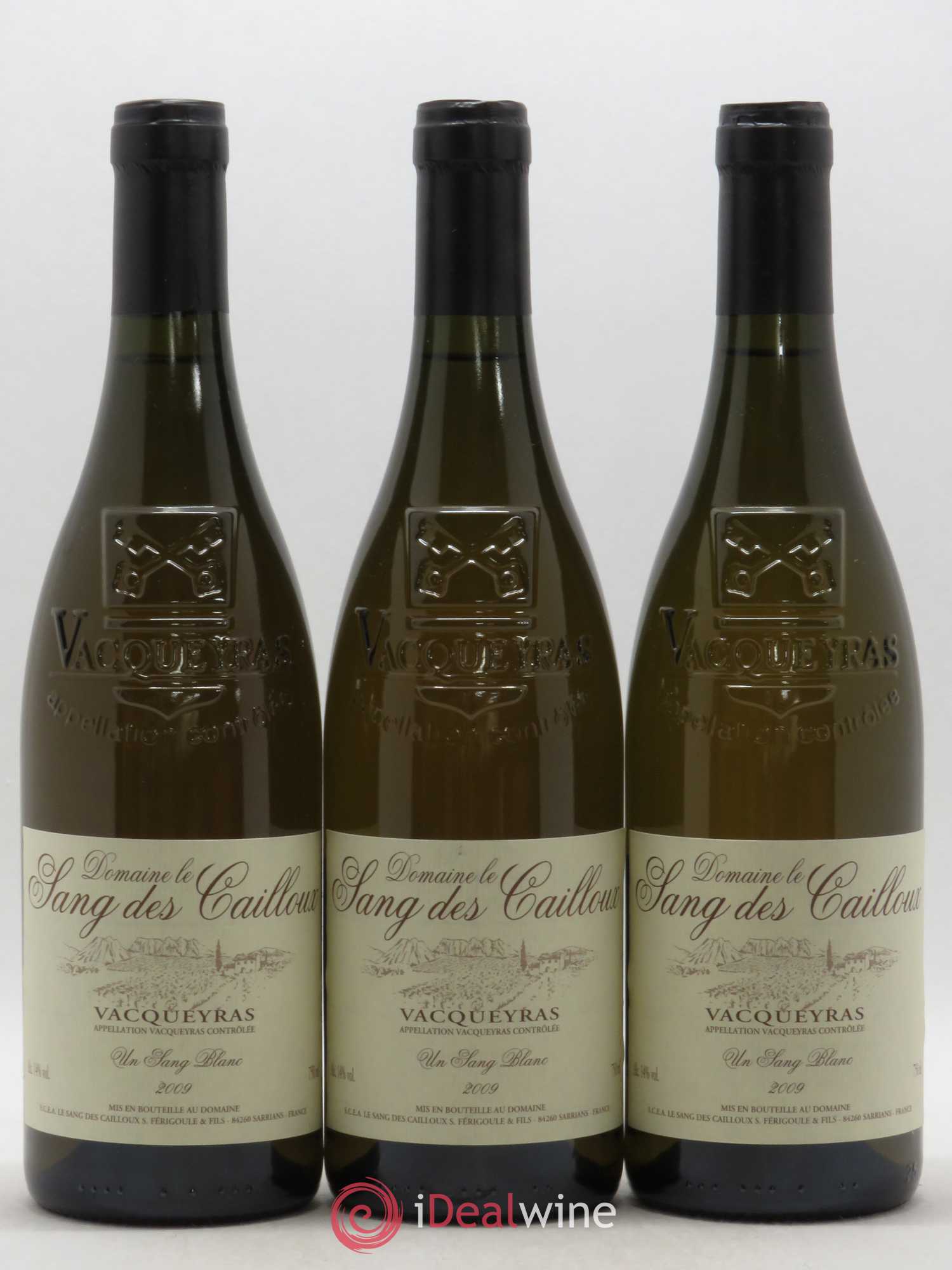 Vacqueyras Un Sang Blanc Le Sang des Cailloux 2009 - Lot de 3 bouteilles - 0