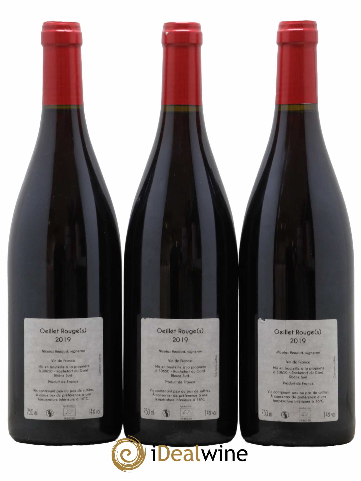 Vin de France Clos des Grillons Oeillets 2019 - Lot de 3 bouteilles - 1