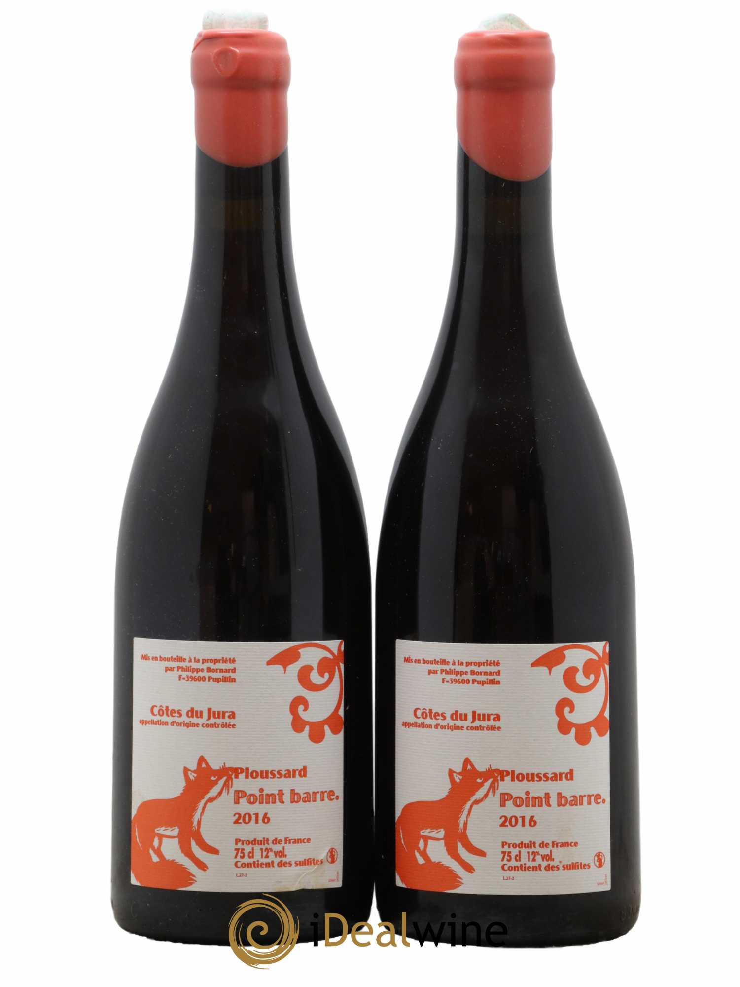 Côtes du Jura Ploussard Point Barre Bornard 2016 - Lot de 2 bouteilles - 0