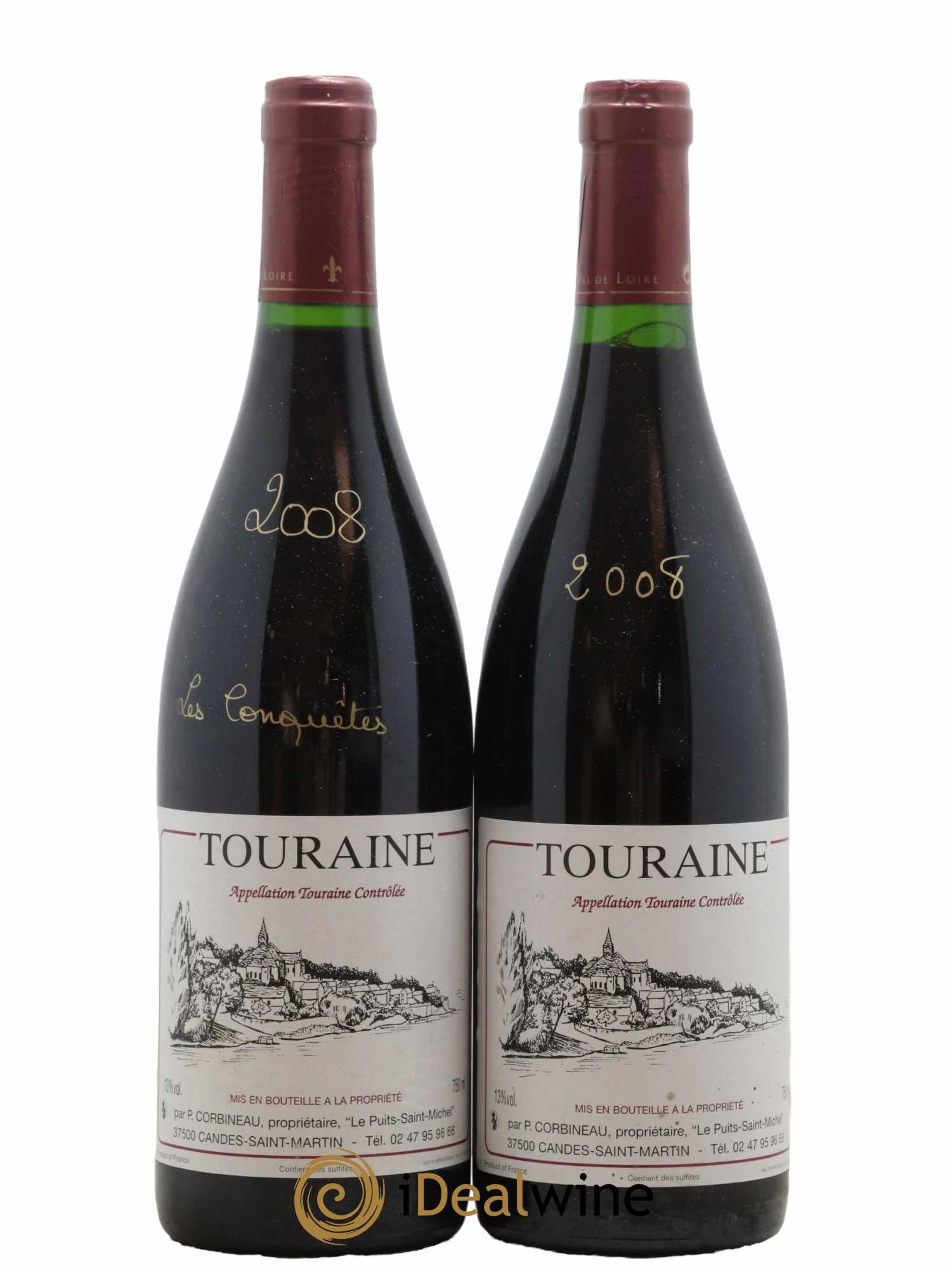 Touraine Patrick Corbineau Les Conquêtes 2008 - Lot de 2 bouteilles - 0