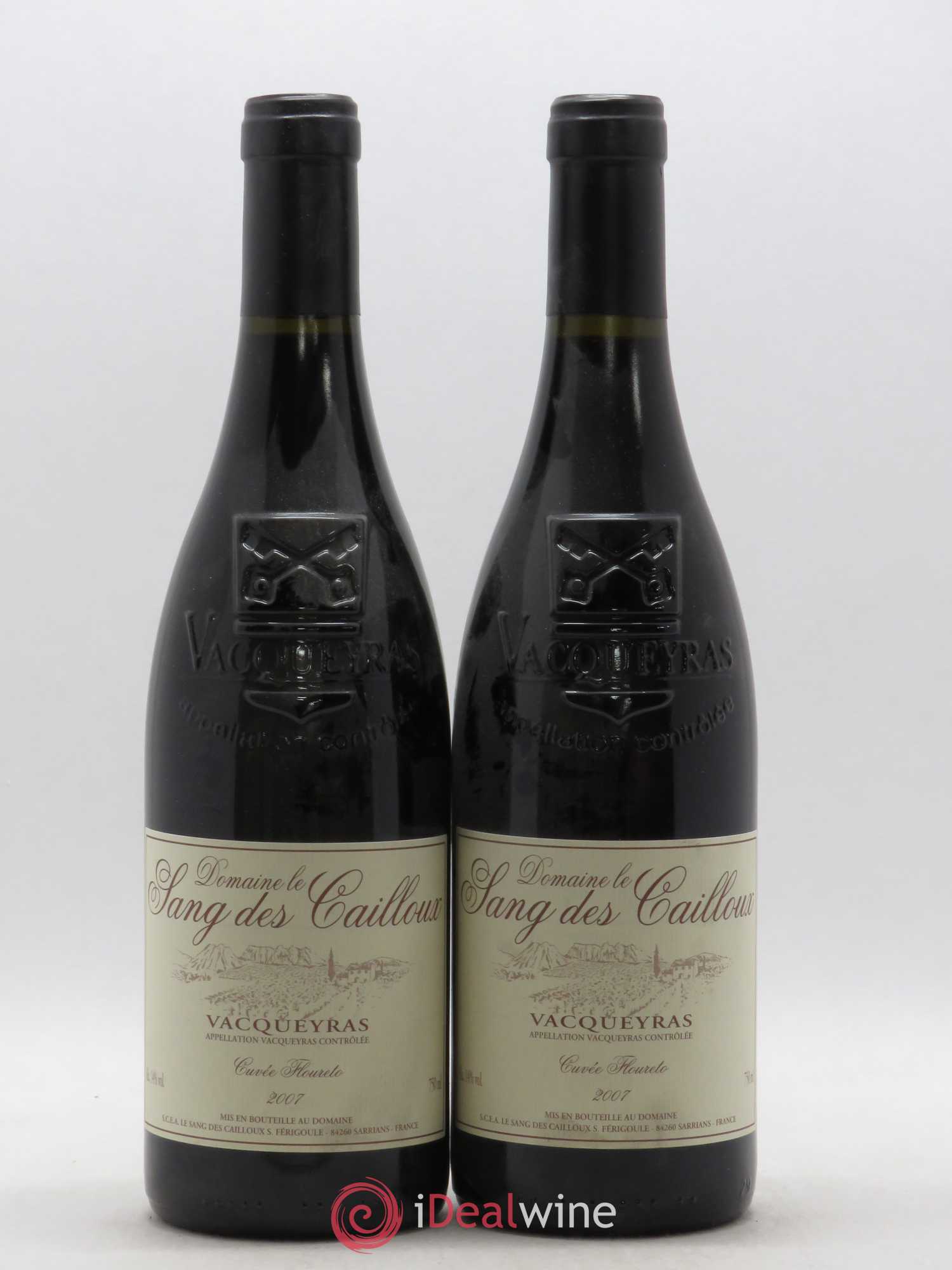 Vacqueyras Floureto Le Sang des Cailloux 2007 - Lot de 2 bouteilles - 0