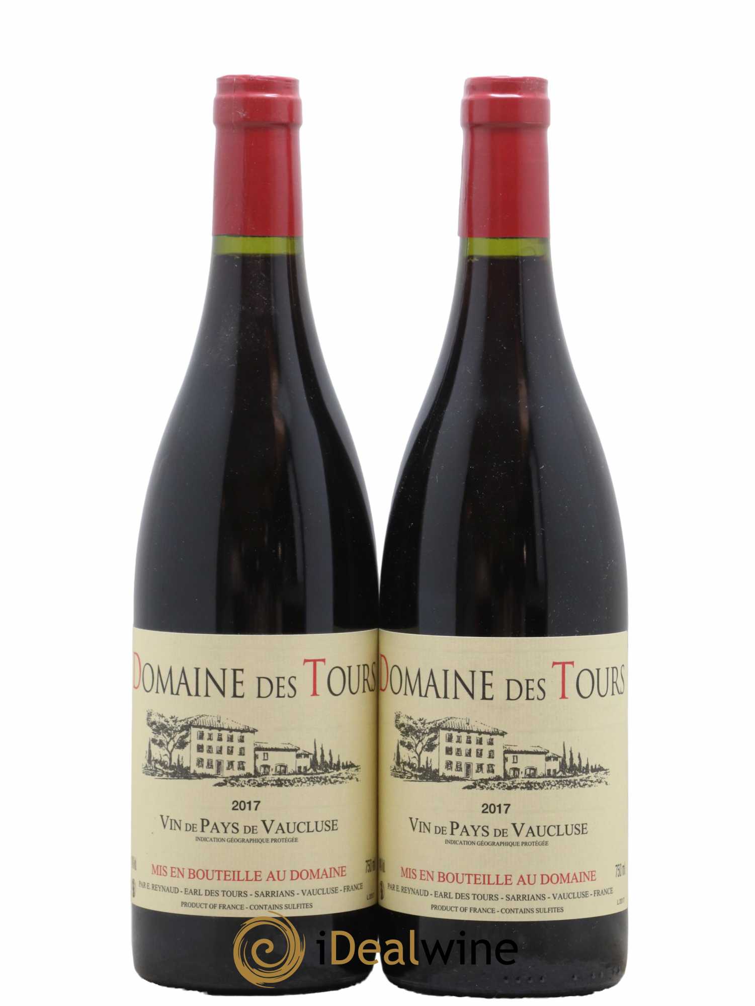 Vaucluse (Vin de Pays de Vaucluse) Domaine des Tours Emmanuel Reynaud 2017 - Lot de 2 bouteilles - 0
