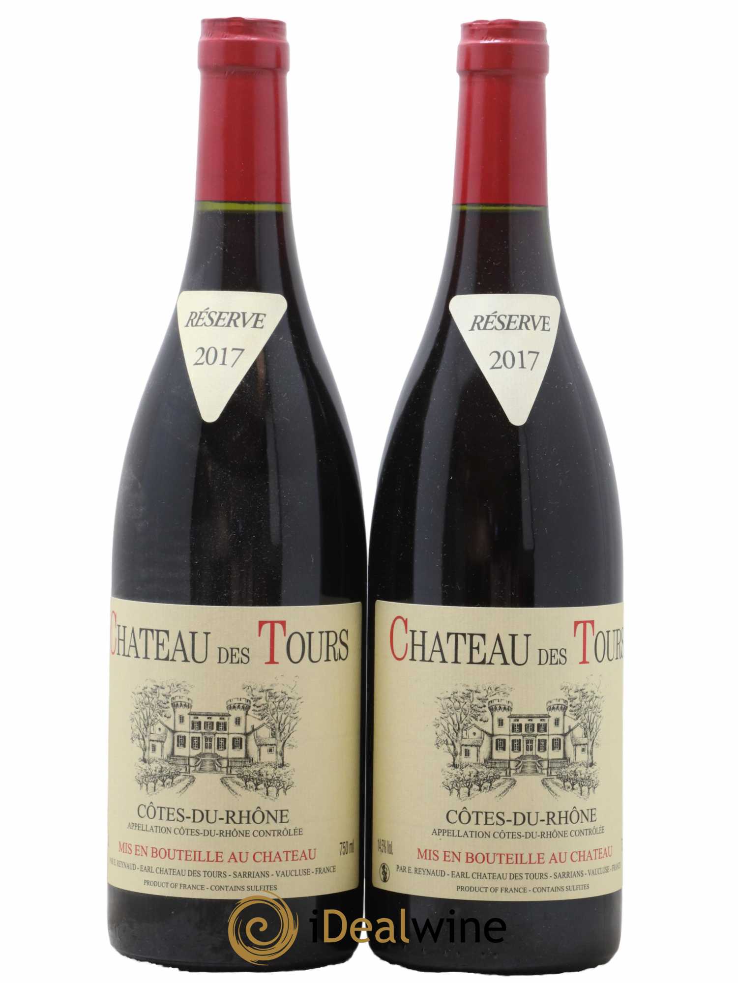 Côtes-du-Rhône Château des Tours Emmanuel Reynaud 2017 - Lot de 2 bouteilles - 0