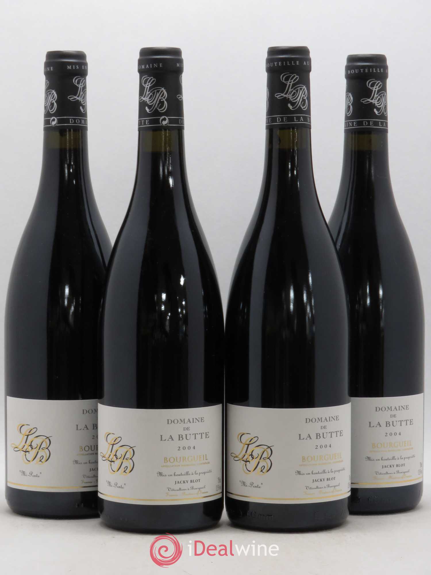 Bourgueil Mi-Pente Domaine de La Butte - Jacky Blot 2004 - Lot de 4 bouteilles - 0