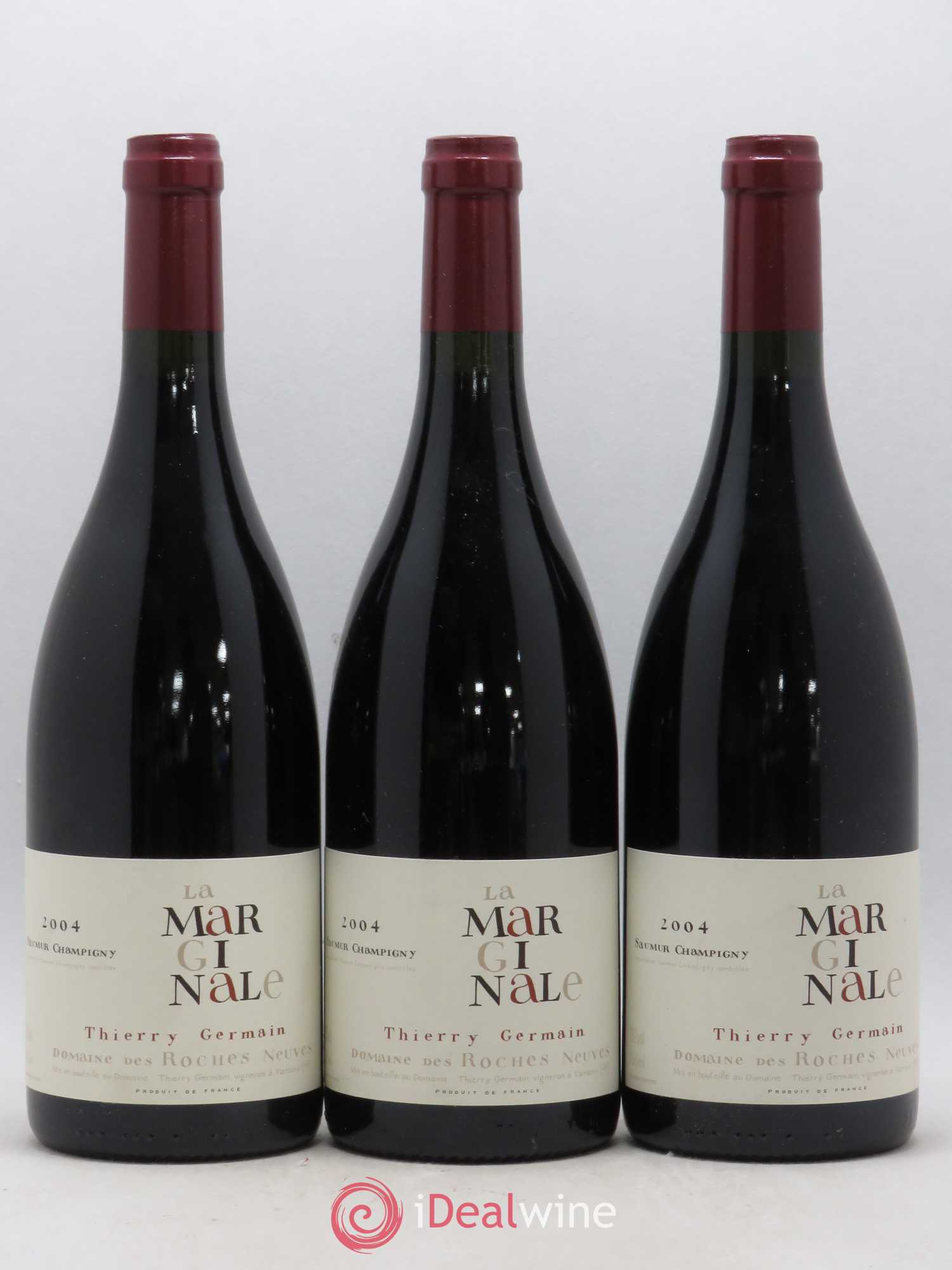 Saumur-Champigny La Marginale Domaine des Roches Neuves - Thierry Germain 2004 - Lot de 3 bouteilles - 0