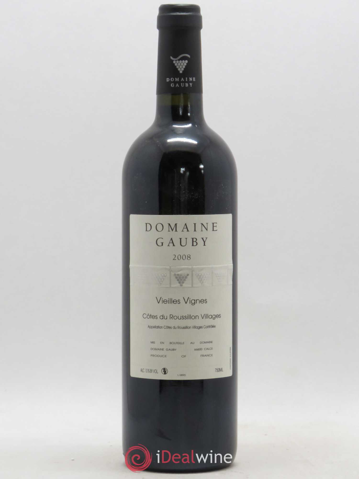 Côtes du Roussillon Villages Vieilles vignes Gauby (Domaine) 2008 - Lot de 1 bouteille - 0