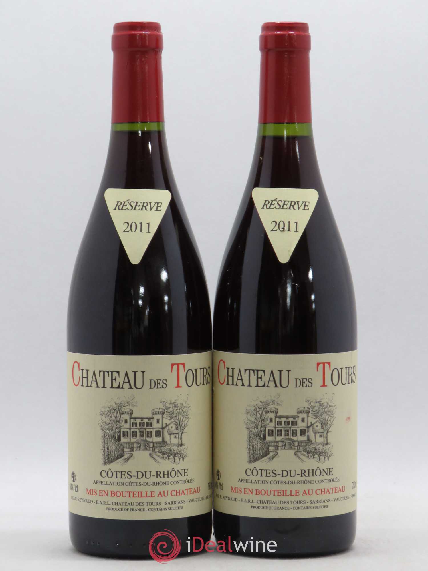 Côtes-du-Rhône Château des Tours Emmanuel Reynaud 2011 - Lot de 2 bouteilles - 0