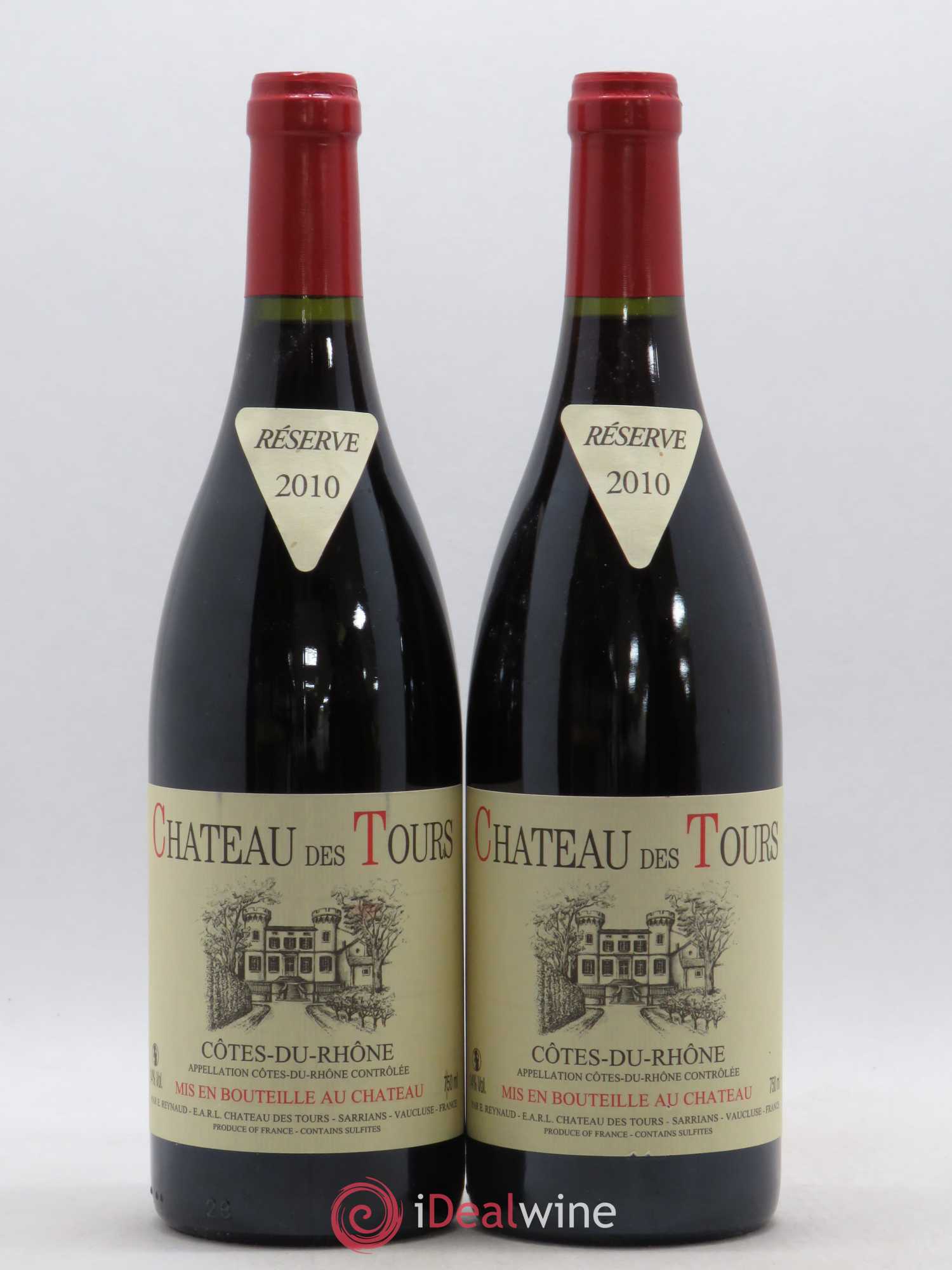 Côtes-du-Rhône Château des Tours Emmanuel Reynaud 2010 - Lot de 2 bouteilles - 0