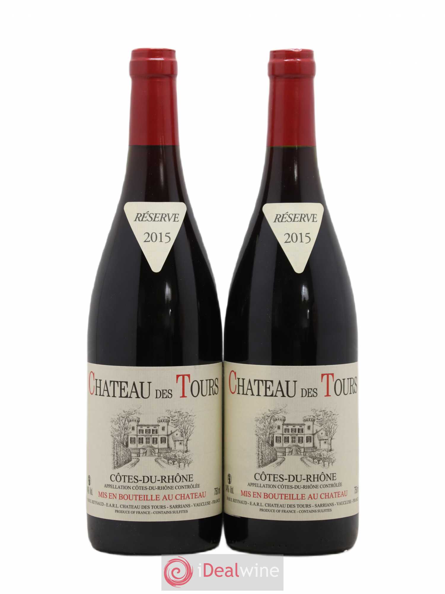 Côtes-du-Rhône Château des Tours Emmanuel Reynaud 2015 - Lot de 2 bouteilles - 0